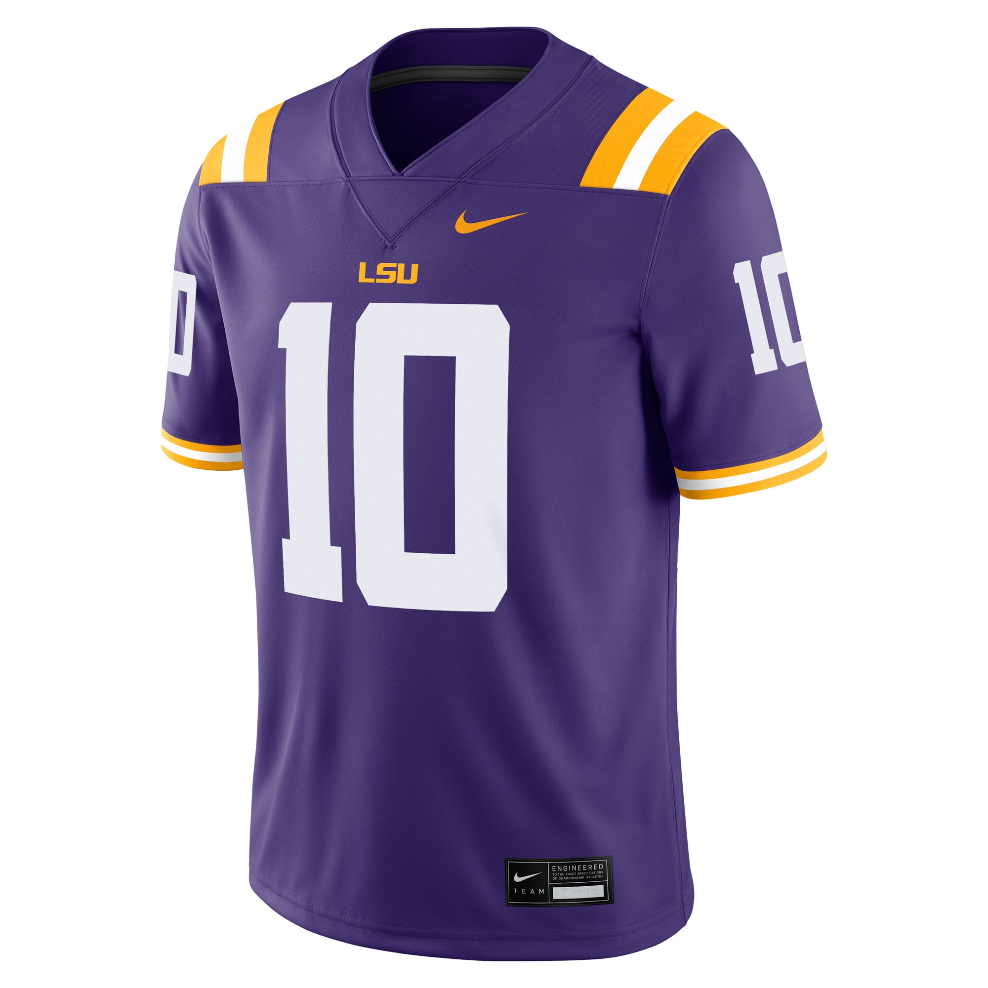 Maillot domicile Nike Sam Leavitt violet des LSU Tigers pour homme