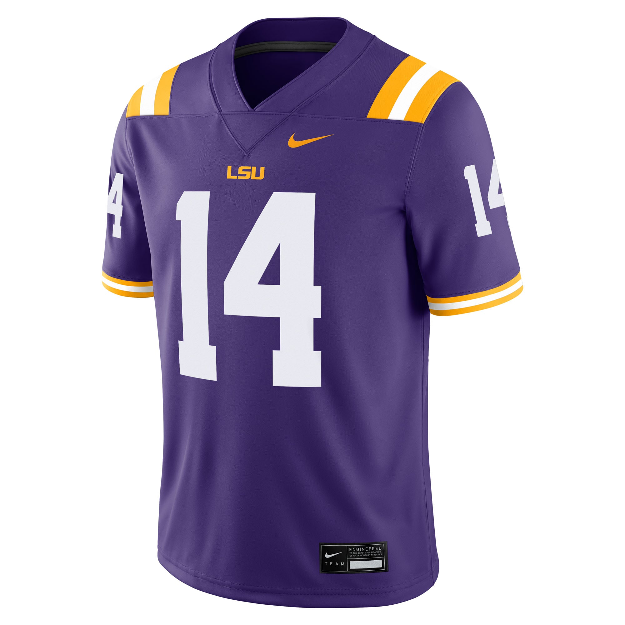 Maillot domicile Nike Trey'Dez vert et violet des LSU Tigers pour homme