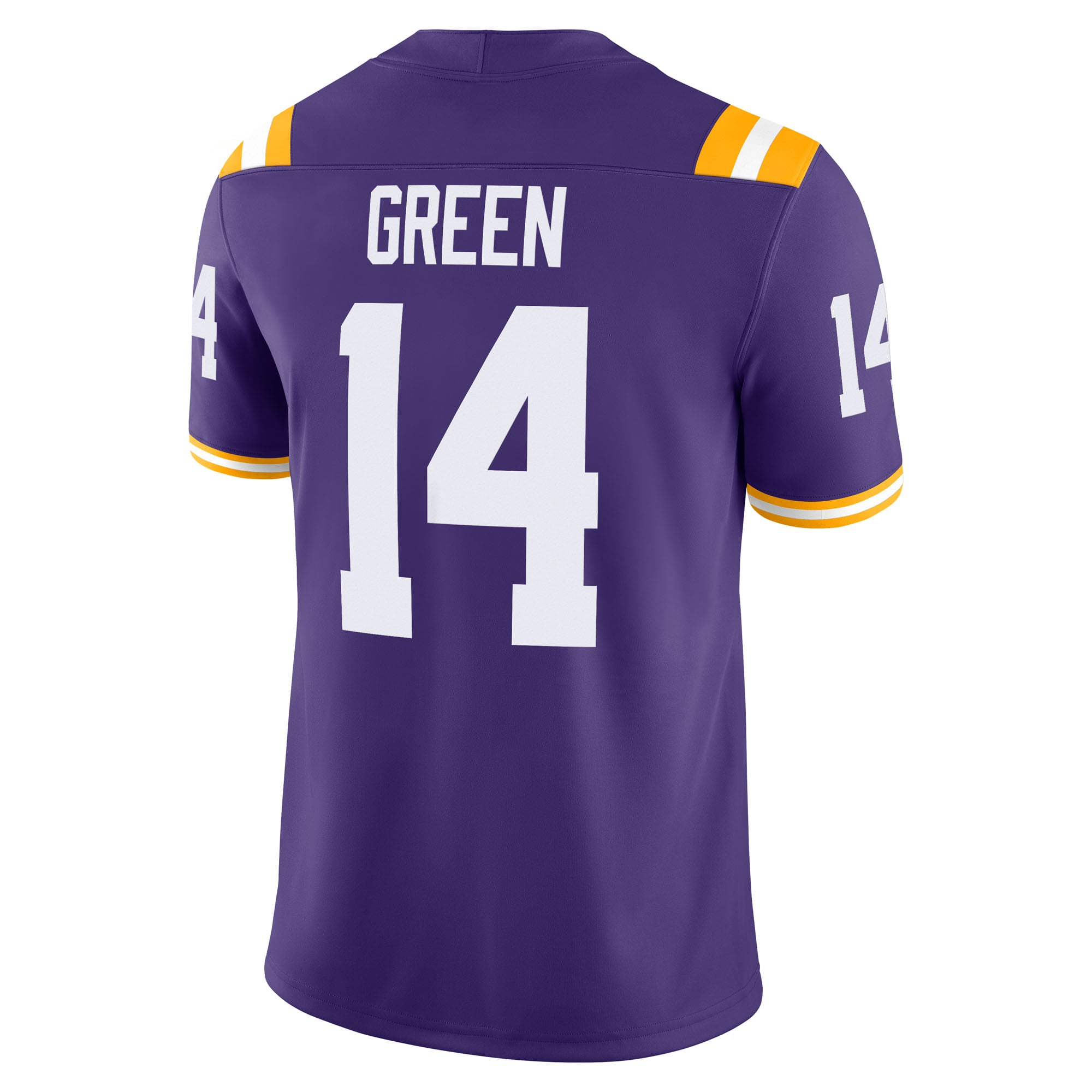 Maillot domicile Nike Trey'Dez vert et violet des LSU Tigers pour homme
