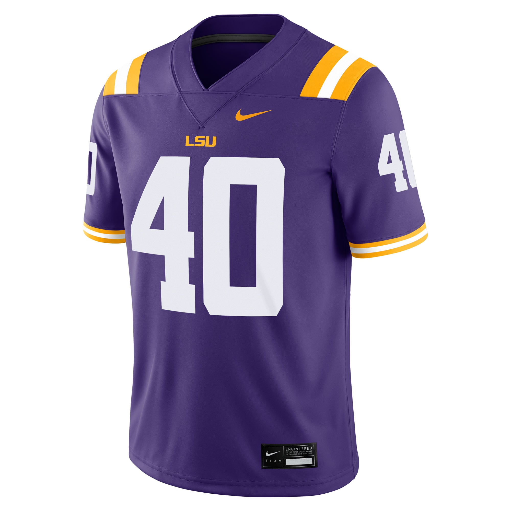 Maillot domicile Nike Whit Weeks violet pour homme des LSU Tigers