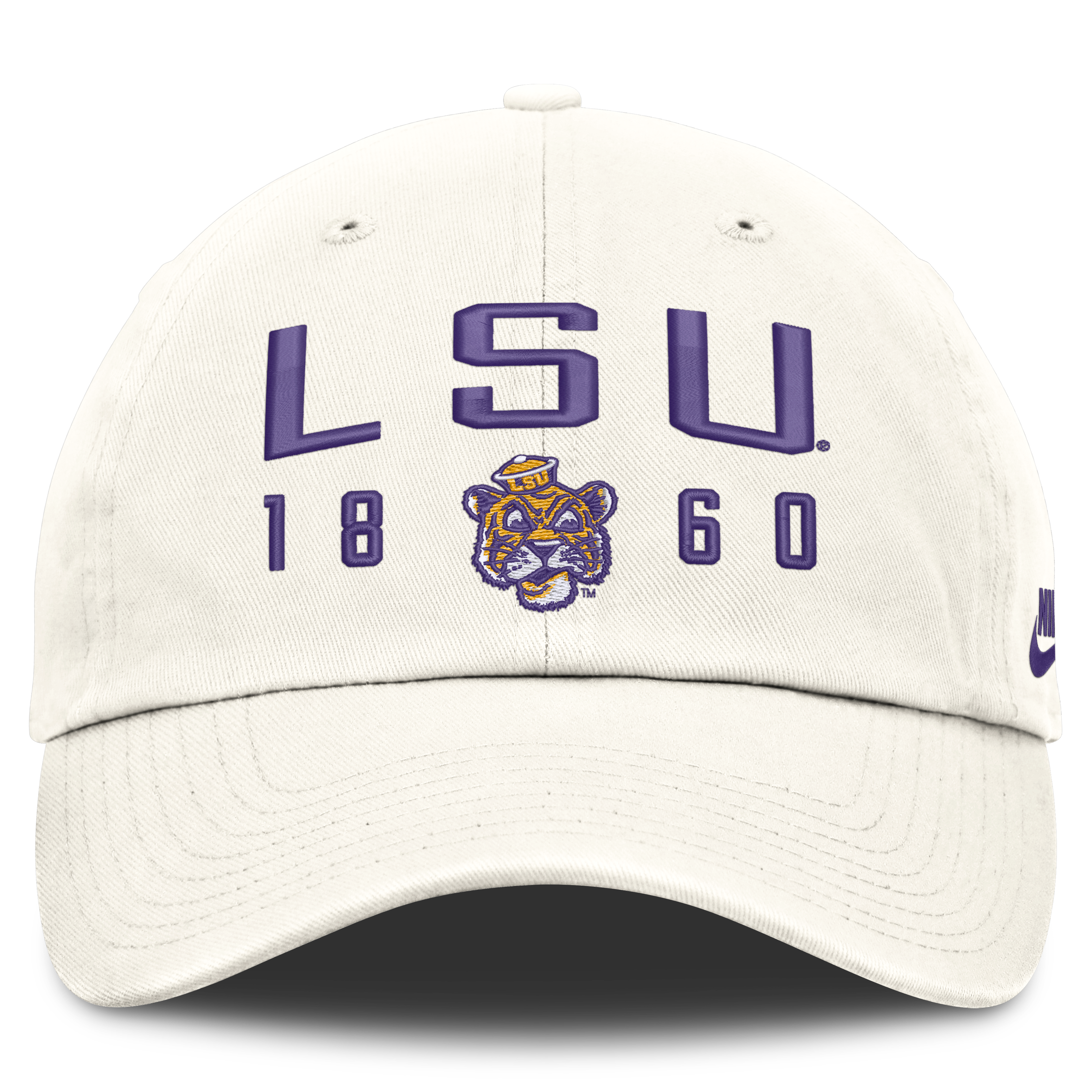 Casquette ajustable Nike blanche pour homme LSU Tigers Legacy Letter & Location Club