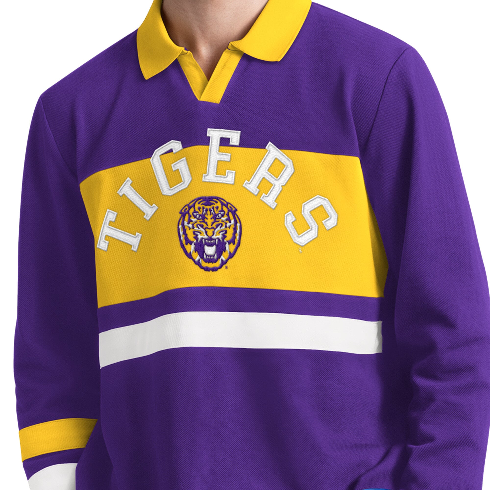 Maillot de rugby Starter violet pour homme, aux couleurs des LSU Tigers.