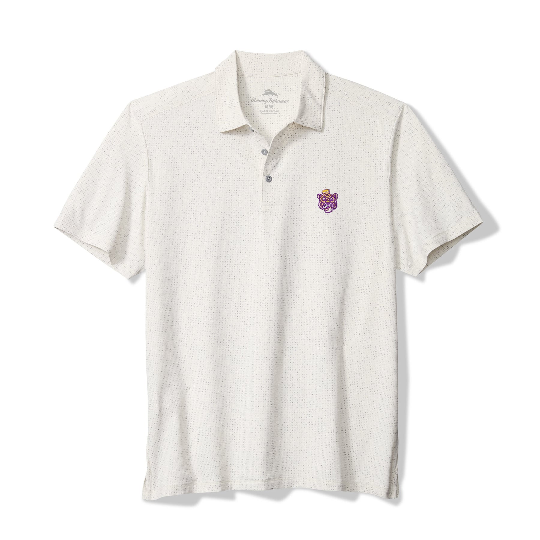 Men's Tommy Bahama White LSU Tigers Palm Dunes IslandZone Polo