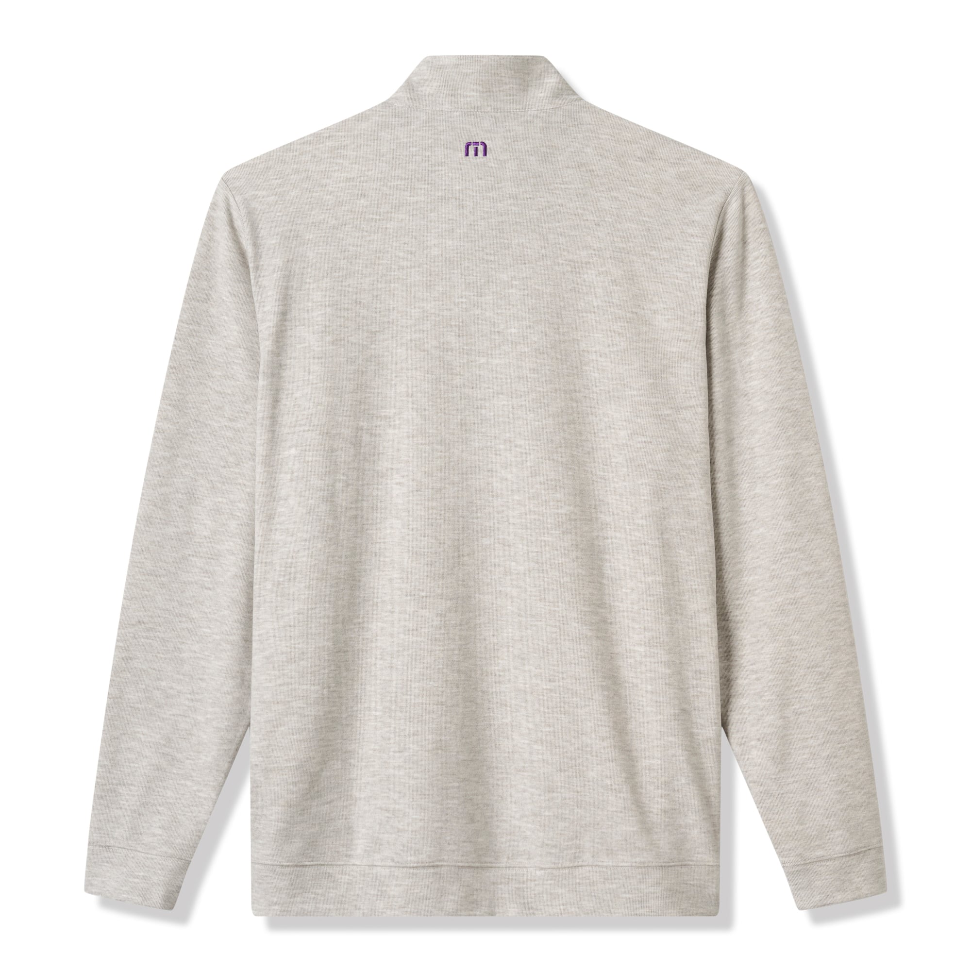 Men's TravisMathew Heather Gray LSU Tigers Cloud Home Game Quarter-Zip Tri-Blend Pullover