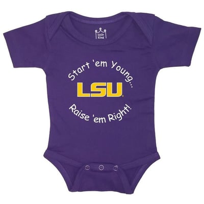 Body LSU Tigers Little King pour nouveau-né et bébé - Violet