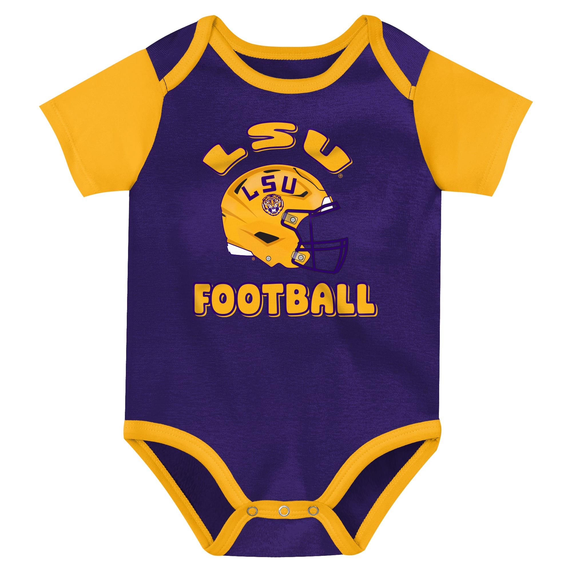 Newborn Outerstuff  Purple LSU Tigers Star Player Three-Piece Bodysuit Set