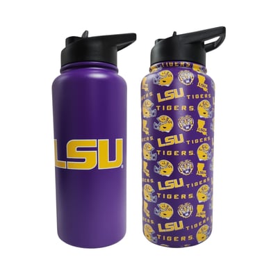 Ensemble de deux bouteilles d'eau en acier inoxydable LSU Tigers Pegasus Game Day Duo de 1,2 litre (41 oz).