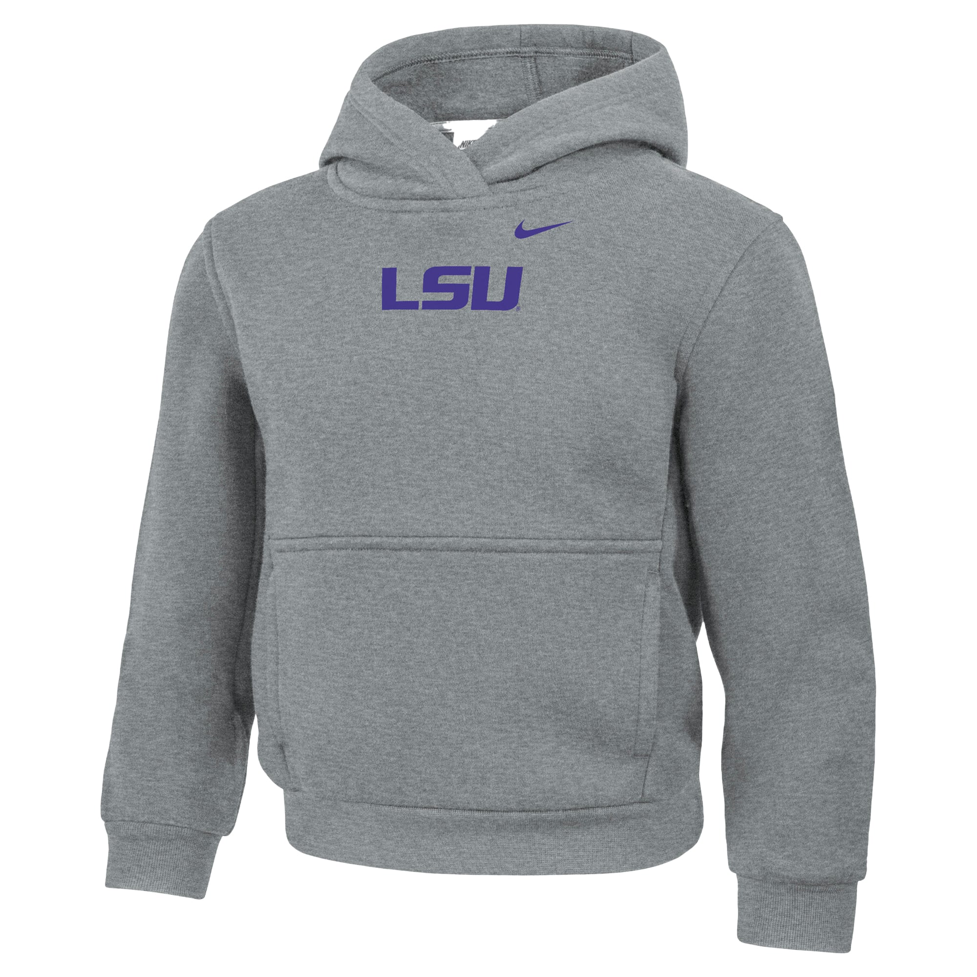 Sweat à capuche Nike LSU Tigers gris pour enfants d'âge préscolaire
