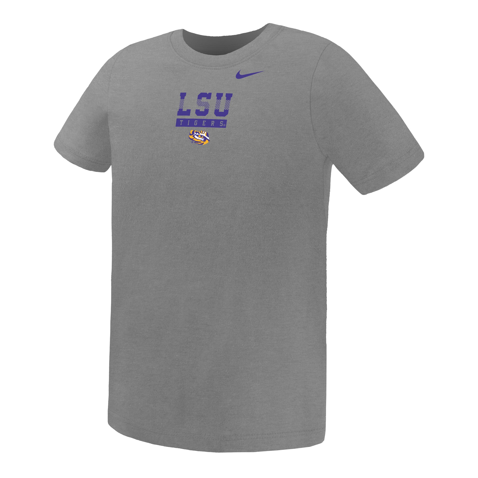 Preschool Nike Gray LSU Tigers Name Bar Legend Dri-FIT T-Shirt