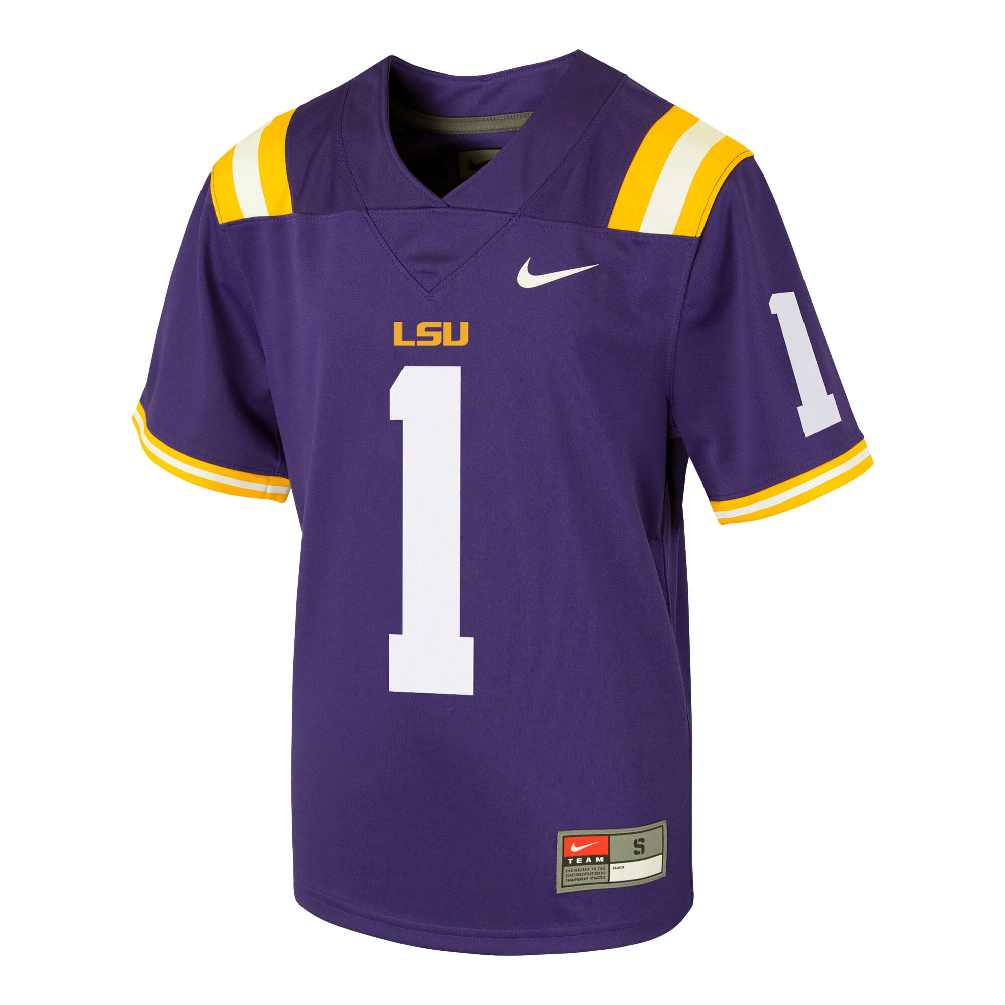 Maillot de football réplique Nike violet LSU Tigers pour enfants d'âge préscolaire
