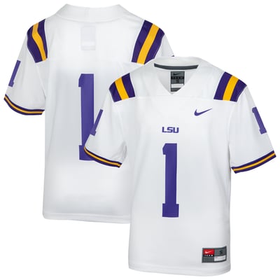  LSU Tigers Nike Preschool  Replica Football Jersey - White