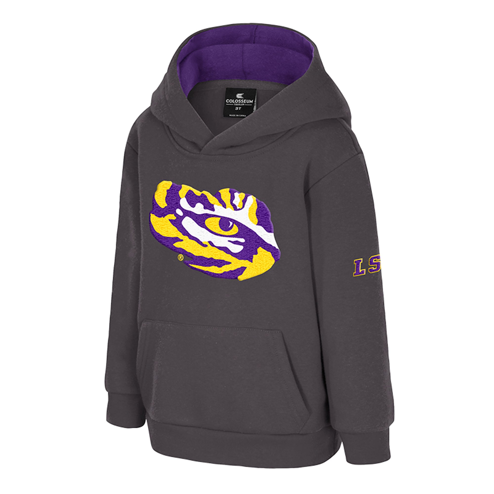 Toddler Colosseum  Purple LSU Tigers Big Logo Fleece Pullover Hoodie