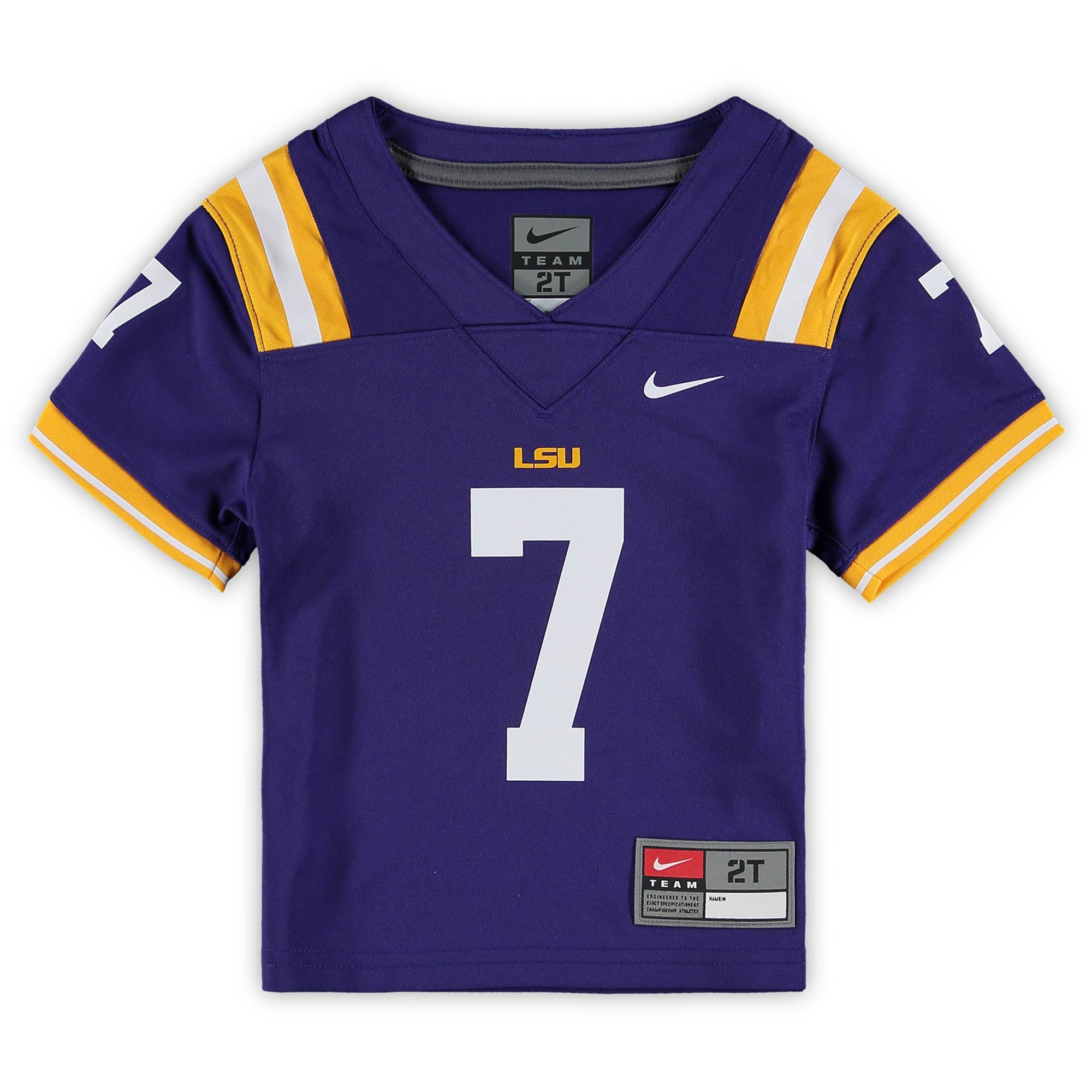 Toddler Nike #7 Purple LSU Tigers Replica Football Jersey