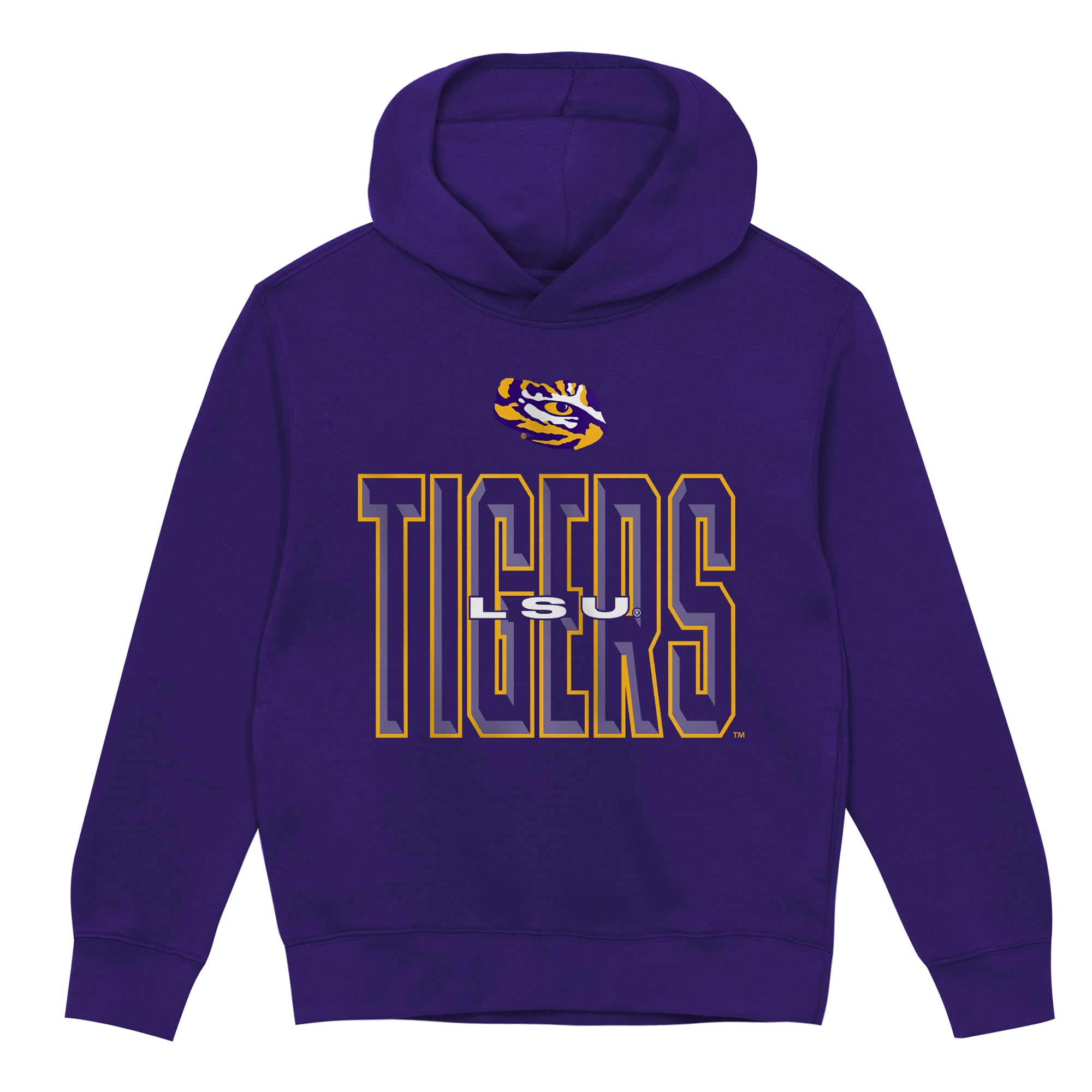 Sweat à capuche polaire violet LSU Tigers Field General pour tout-petit