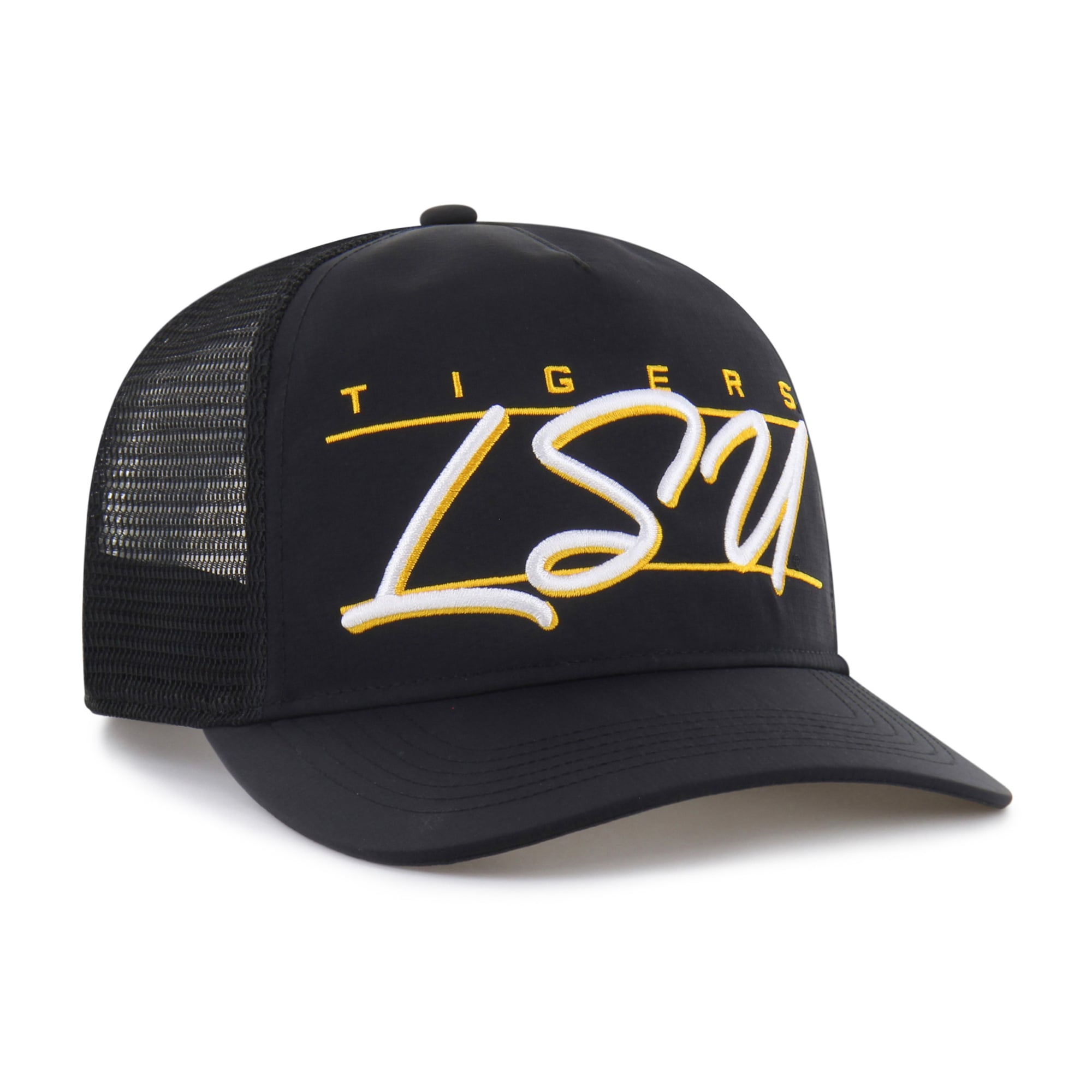 Unisex '47 Black LSU Tigers brrr° Condor Mesh Hitch Adjustable Hat