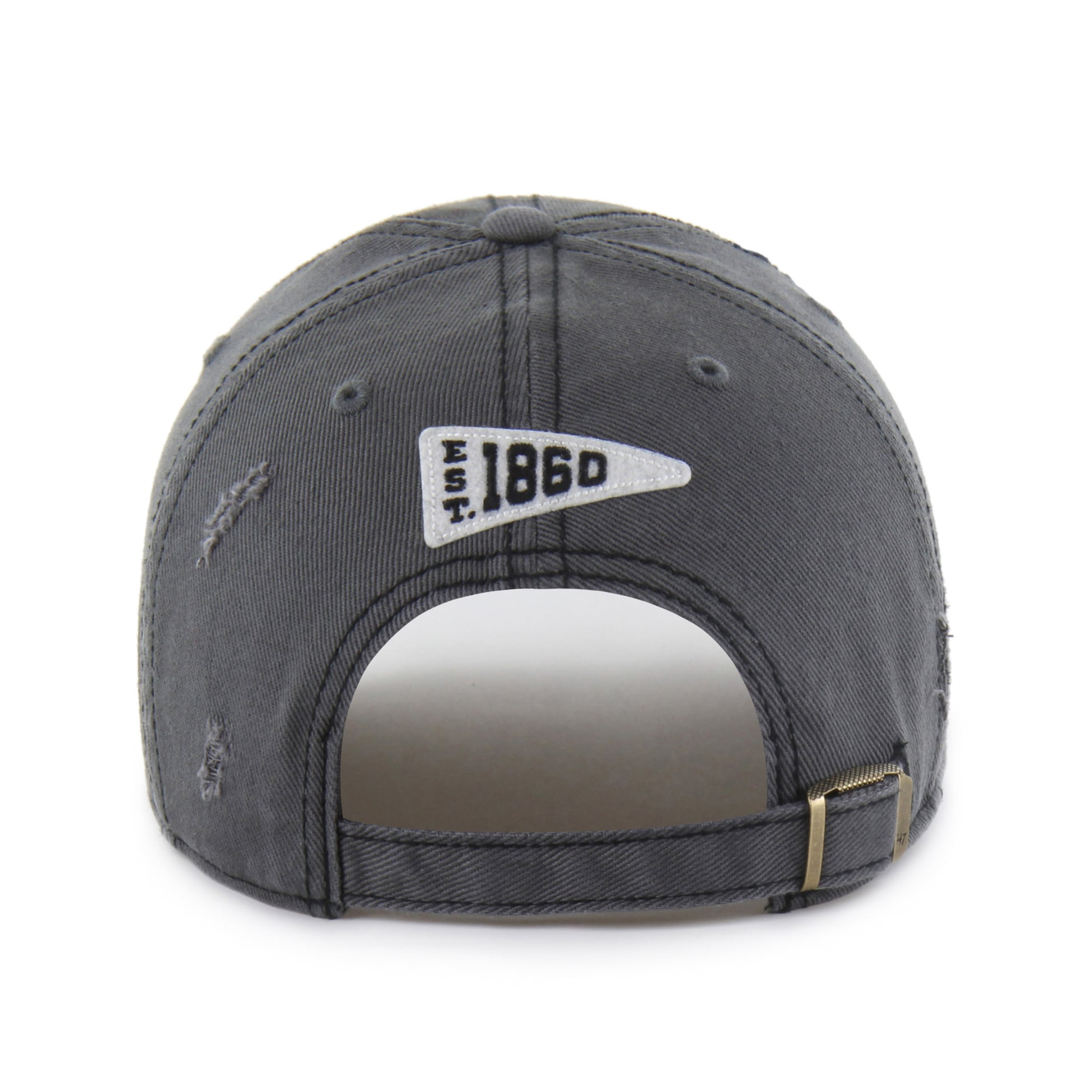 Casquette unisexe '47 Charcoal LSU Tigers Well-Worn Seymore Clean Up ajustable