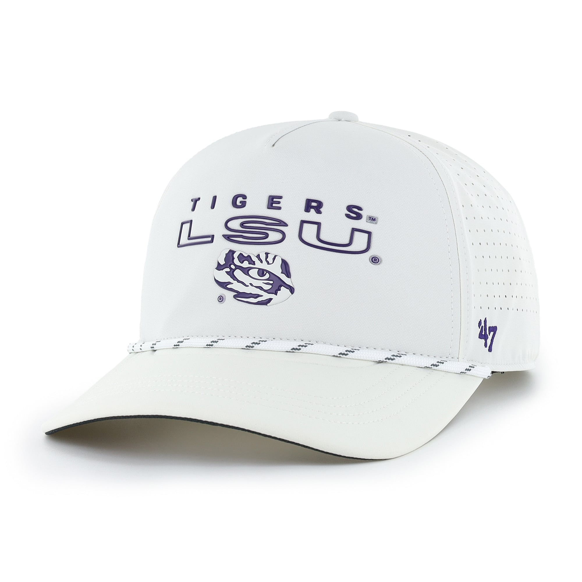 Unisex '47 White LSU Tigers brrr° Rope Hitch Adjustable Hat