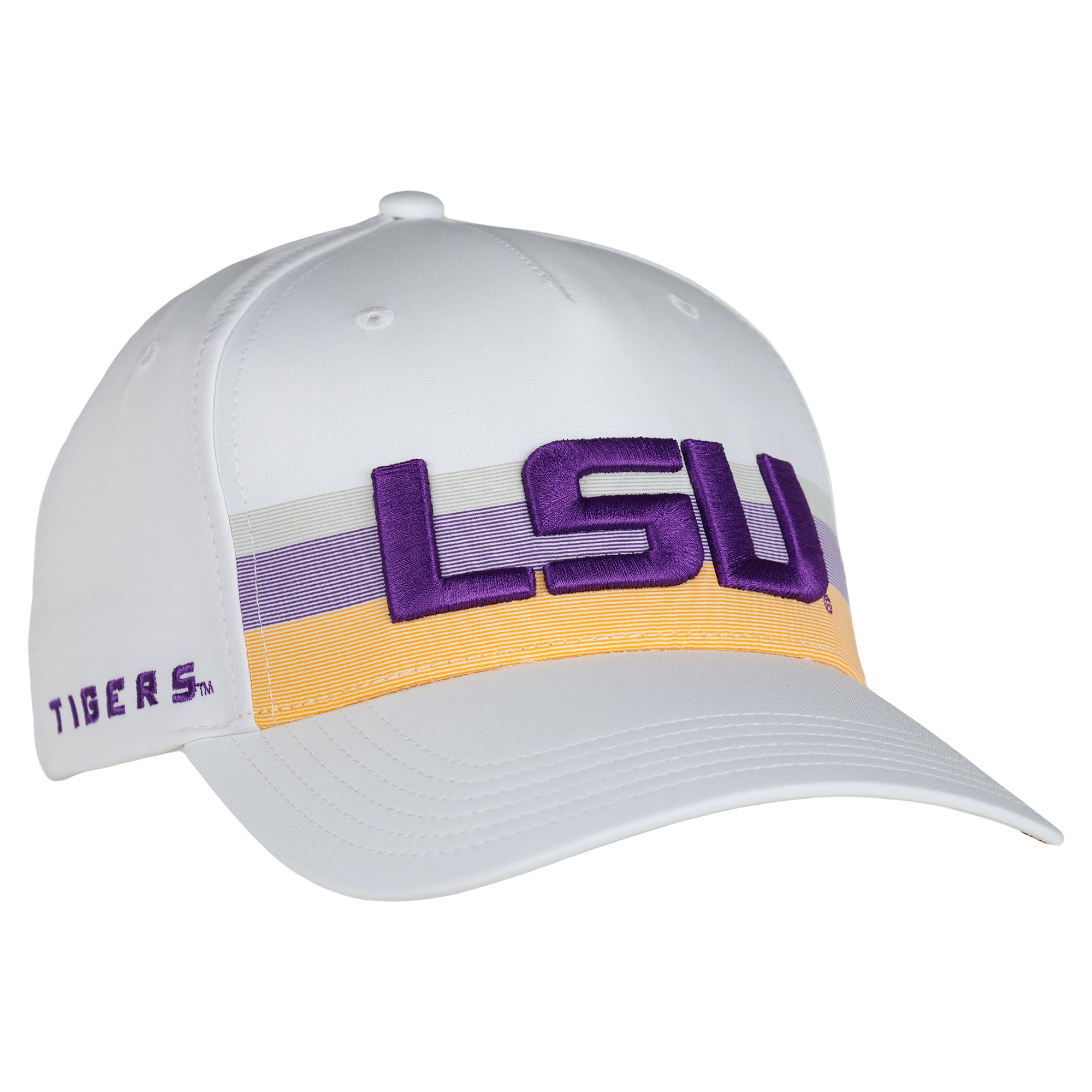 Unisex Ahead White LSU Tigers The Sideline Adjustable Hat