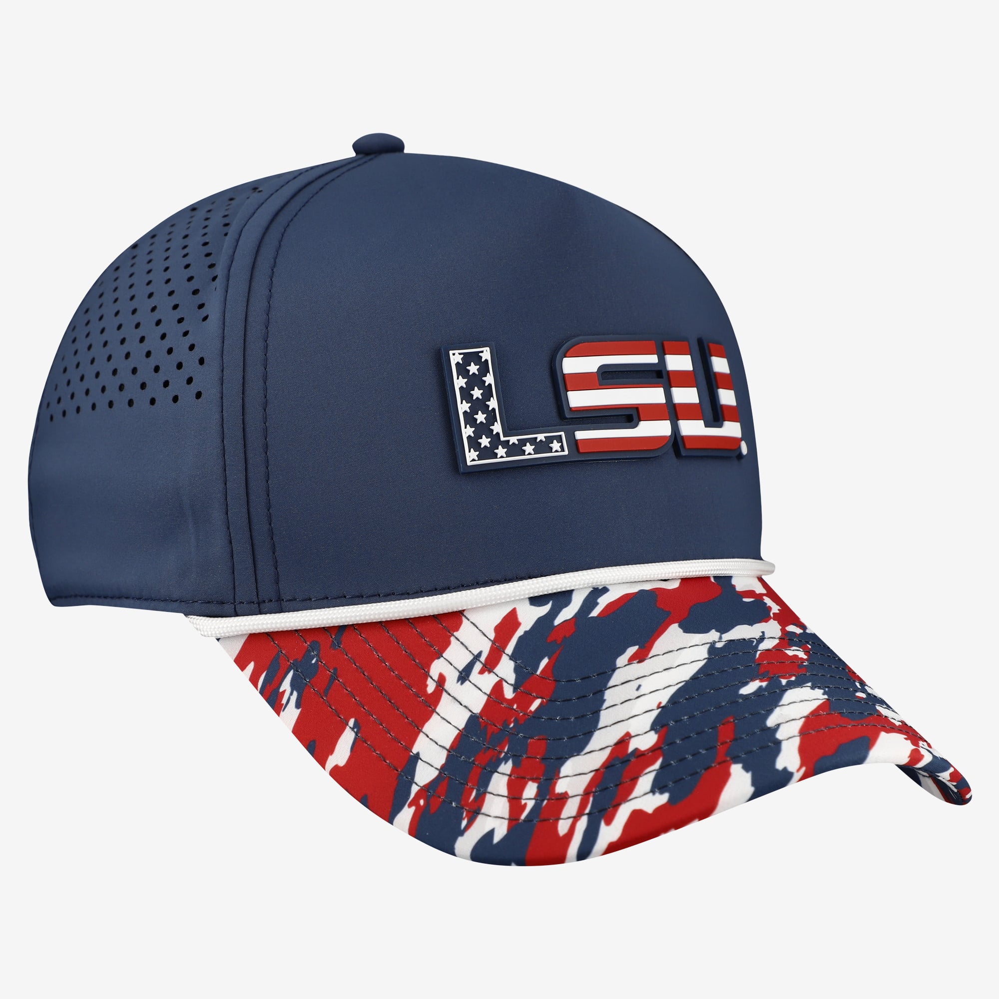 Casquette unisexe Bills bleu marine LSU Tigers Stars & Stripes à cordon ajustable