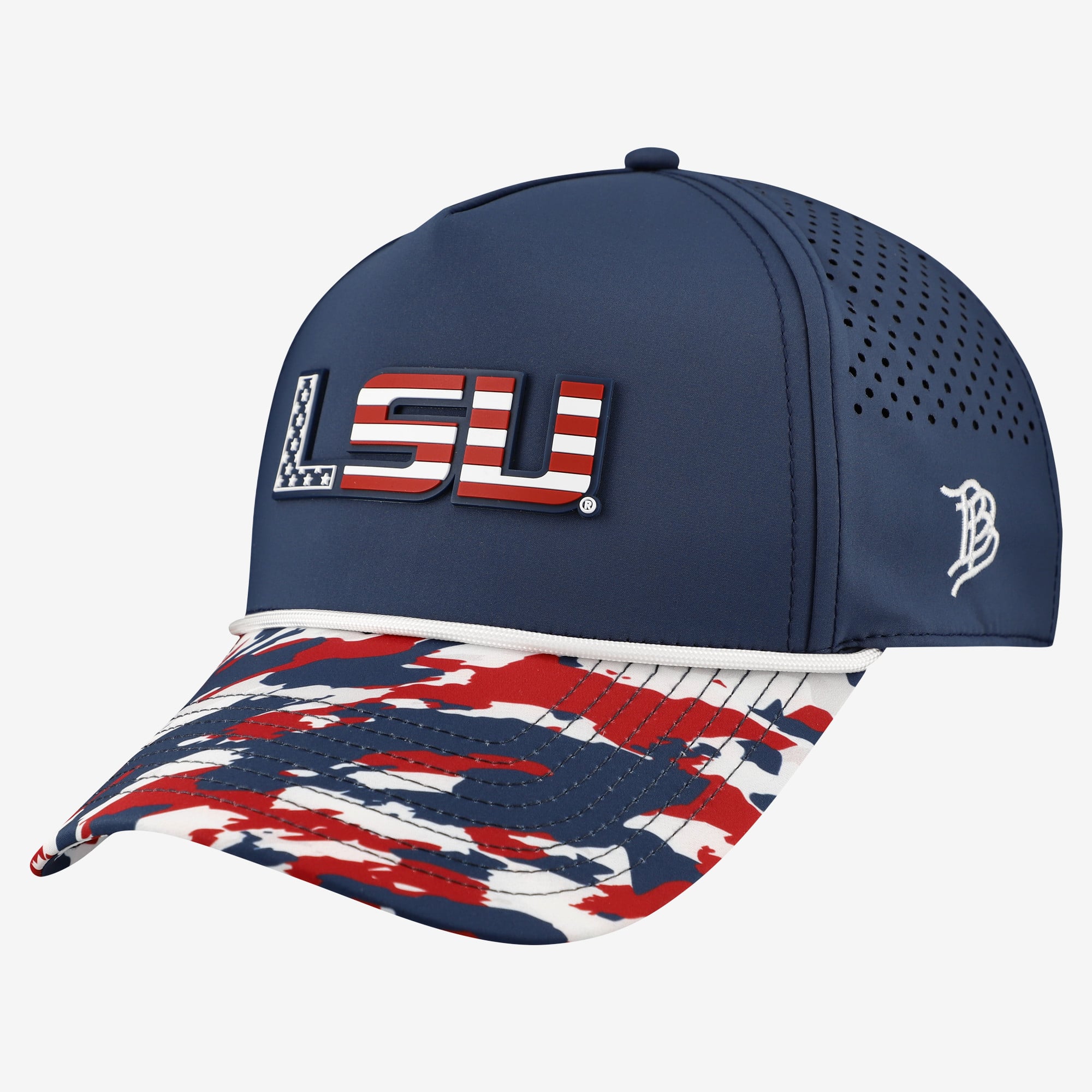 Unisex Branded Bills Navy LSU Tigers Stars & Stripes Rope Adjustable Hat