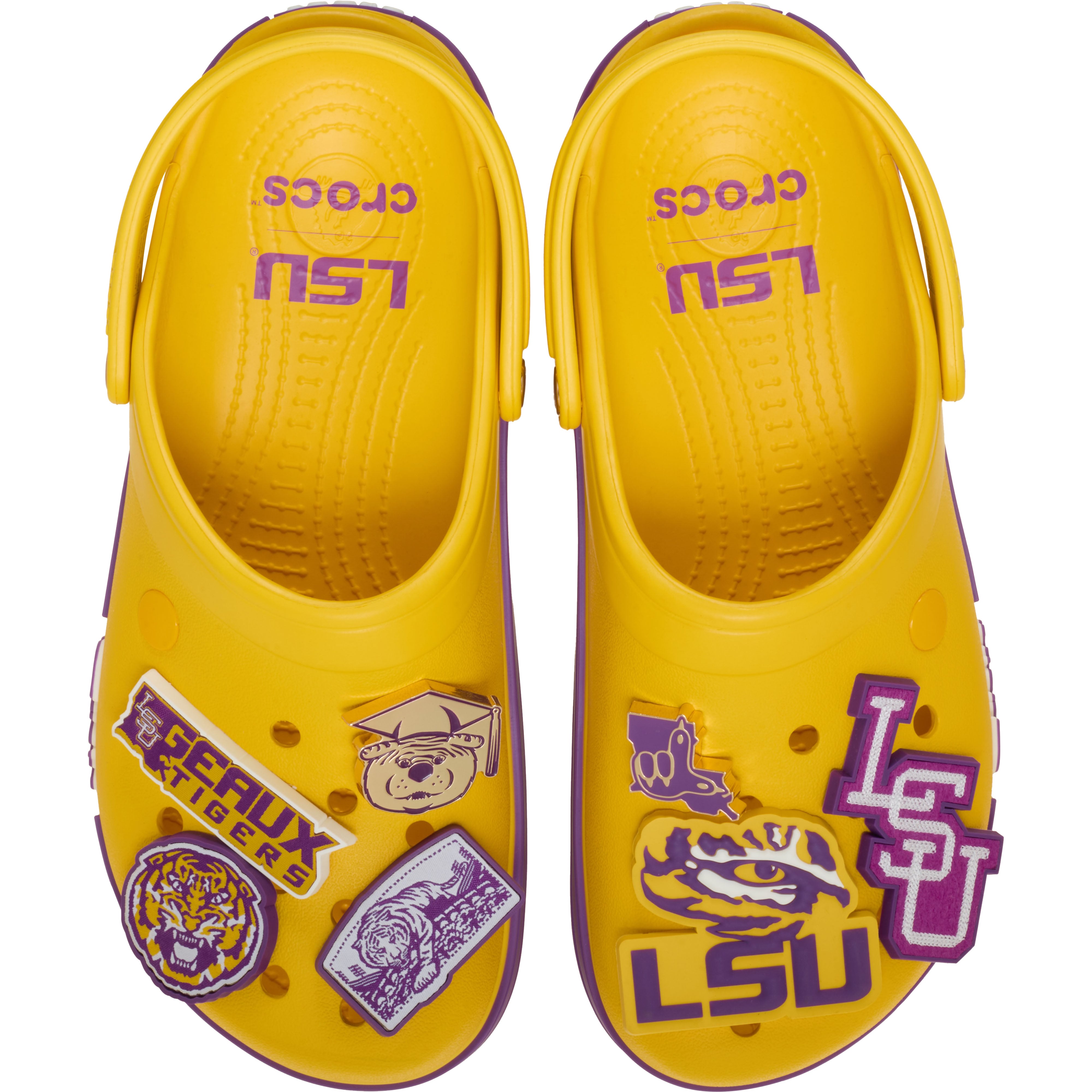 Sabots Crocs classiques unisexes dorés LSU Tigers