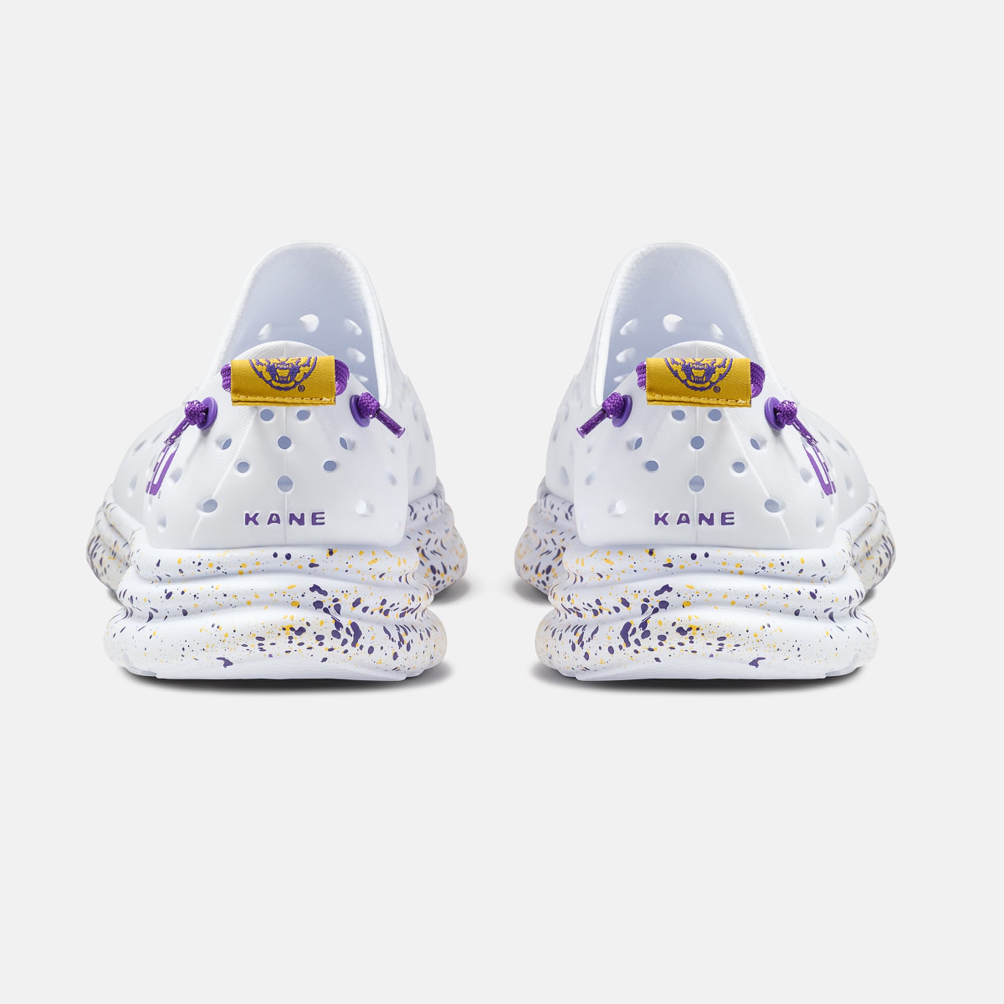 Chaussures unisexes Kane Footwear blanches à pois LSU Tigers