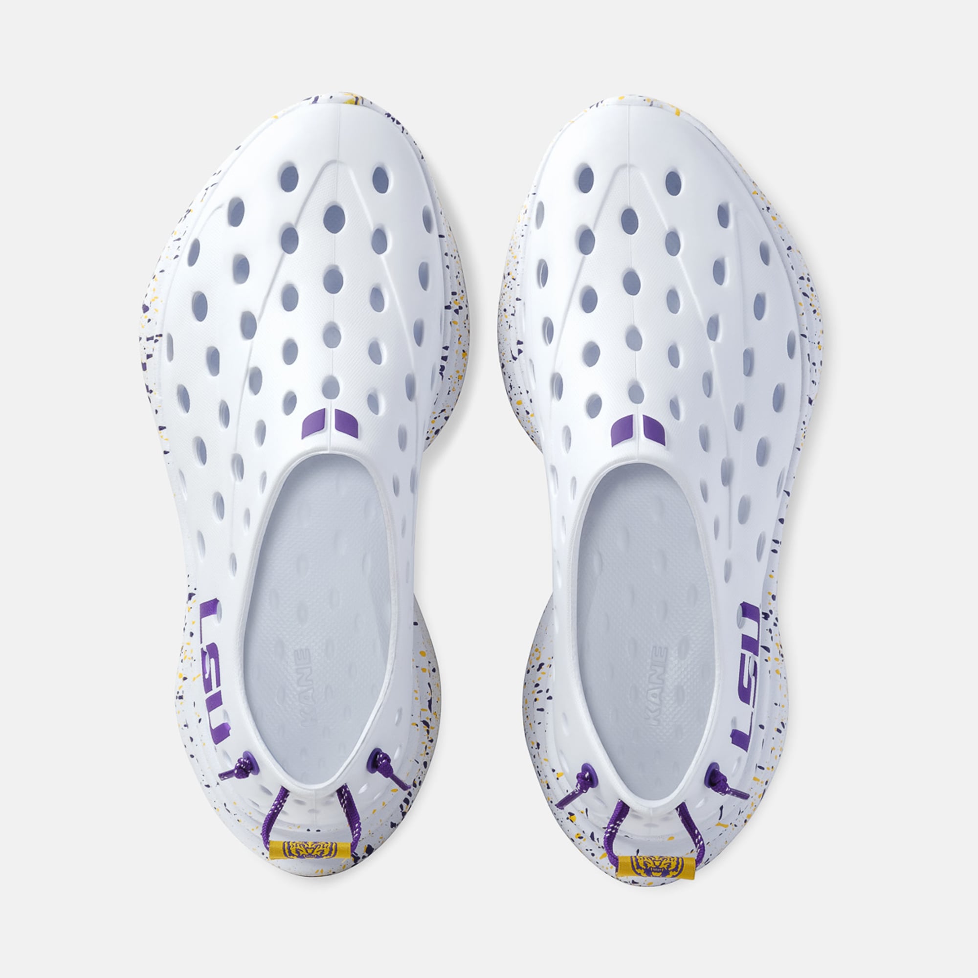 Chaussures unisexes Kane Footwear blanches à pois LSU Tigers