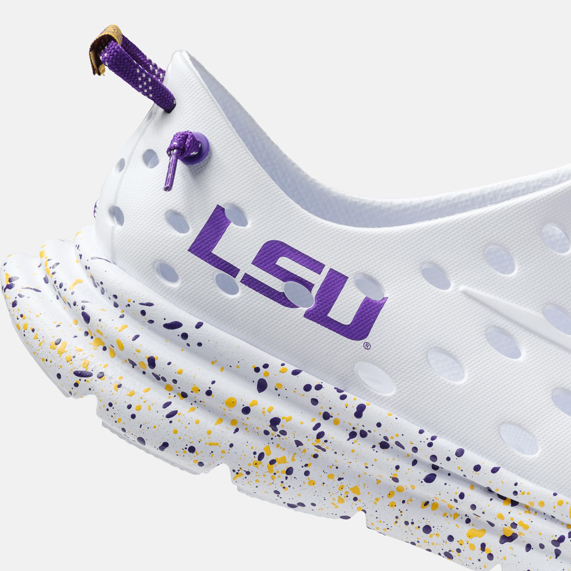 Chaussures unisexes Kane Footwear blanches à pois LSU Tigers