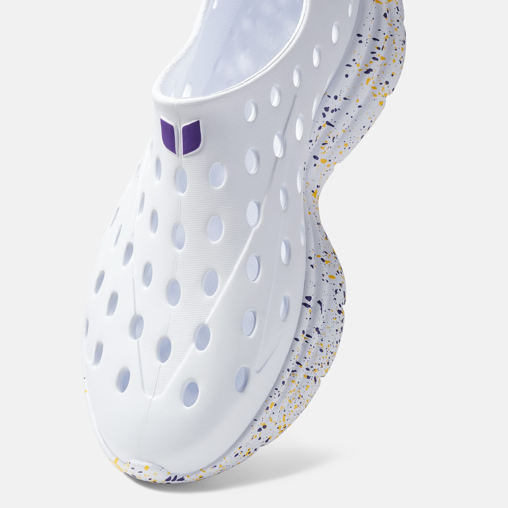 Chaussures unisexes Kane Footwear blanches à pois LSU Tigers