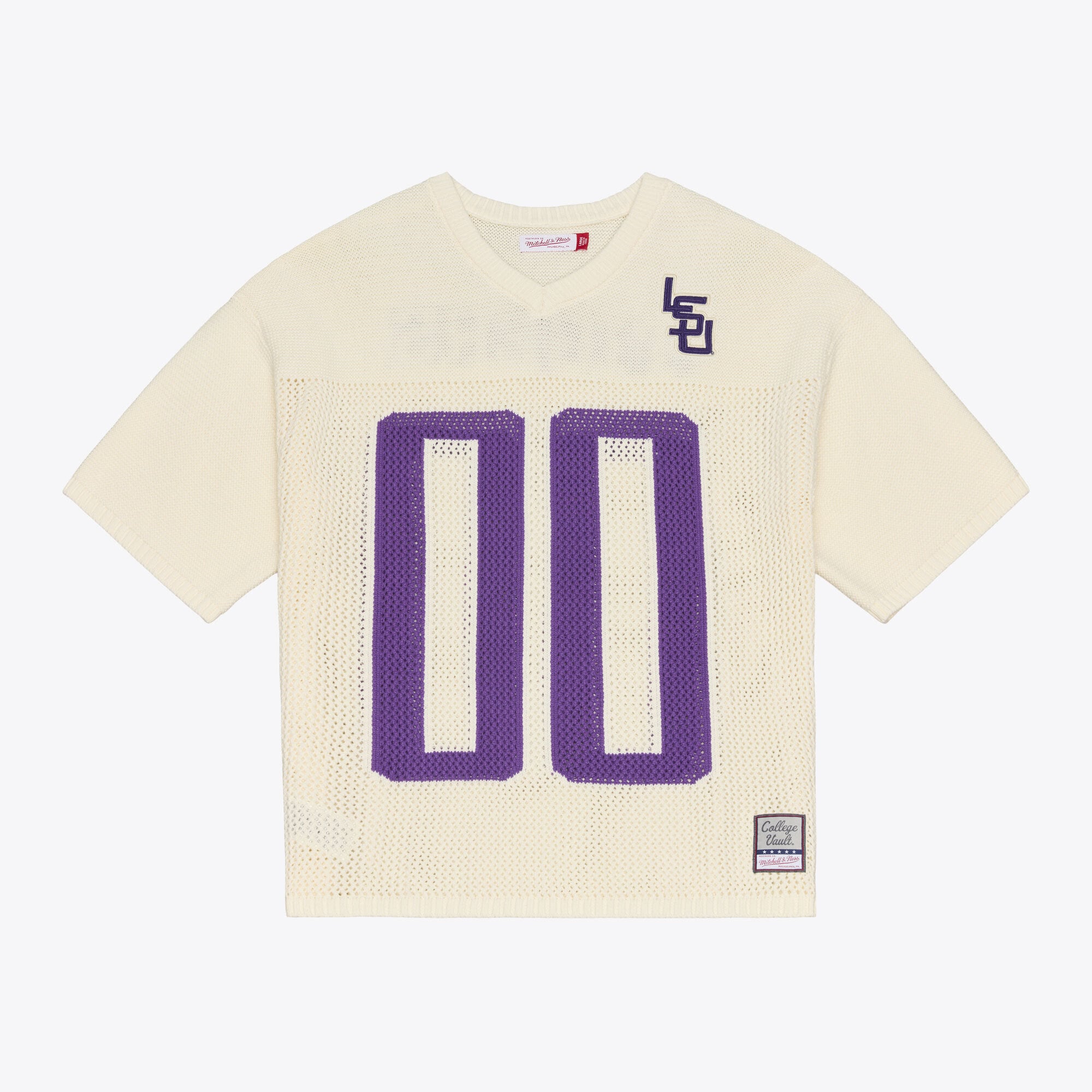 Pull unisexe Mitchell & Ness crème LSU Tigers Retro Roots