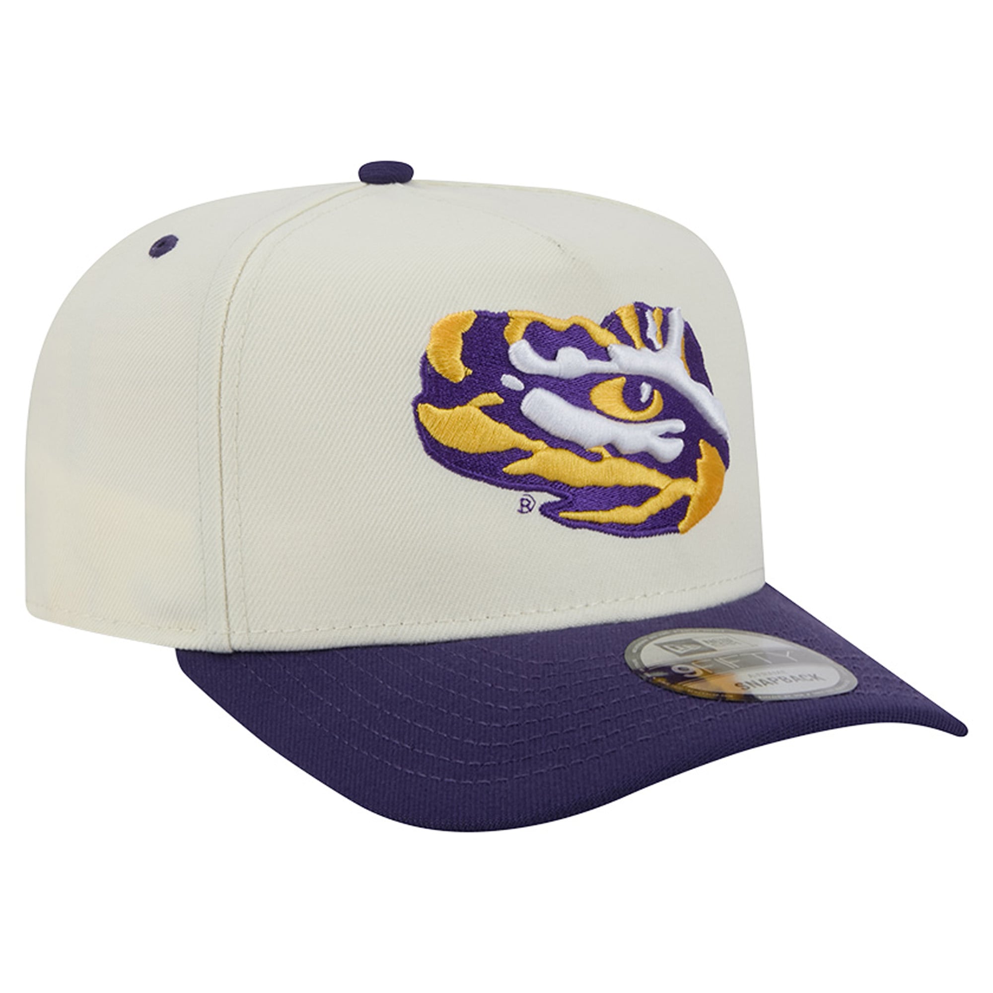 Unisex New Era White/Purple LSU Tigers A-Frame 9FIFTY Snapback Hat