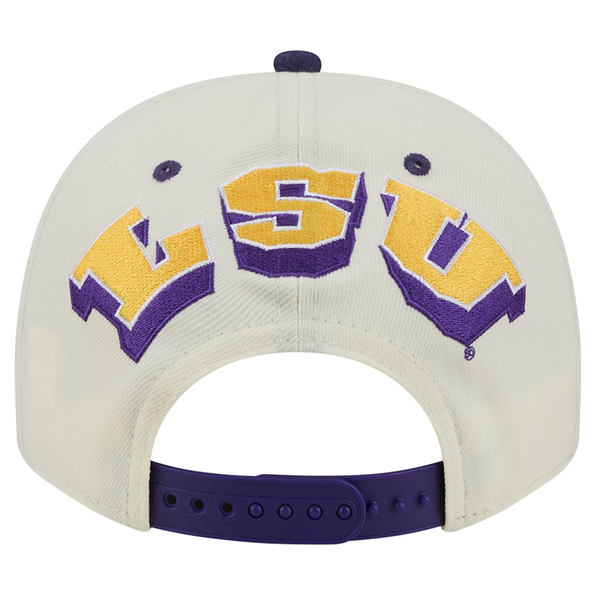 Unisex New Era White/Purple LSU Tigers A-Frame 9FIFTY Snapback Hat
