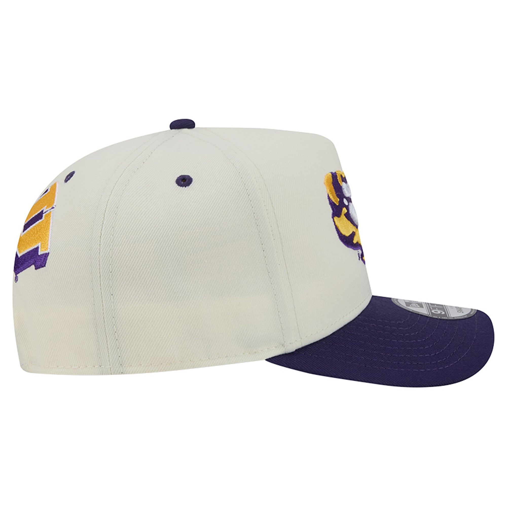 Unisex New Era White/Purple LSU Tigers A-Frame 9FIFTY Snapback Hat