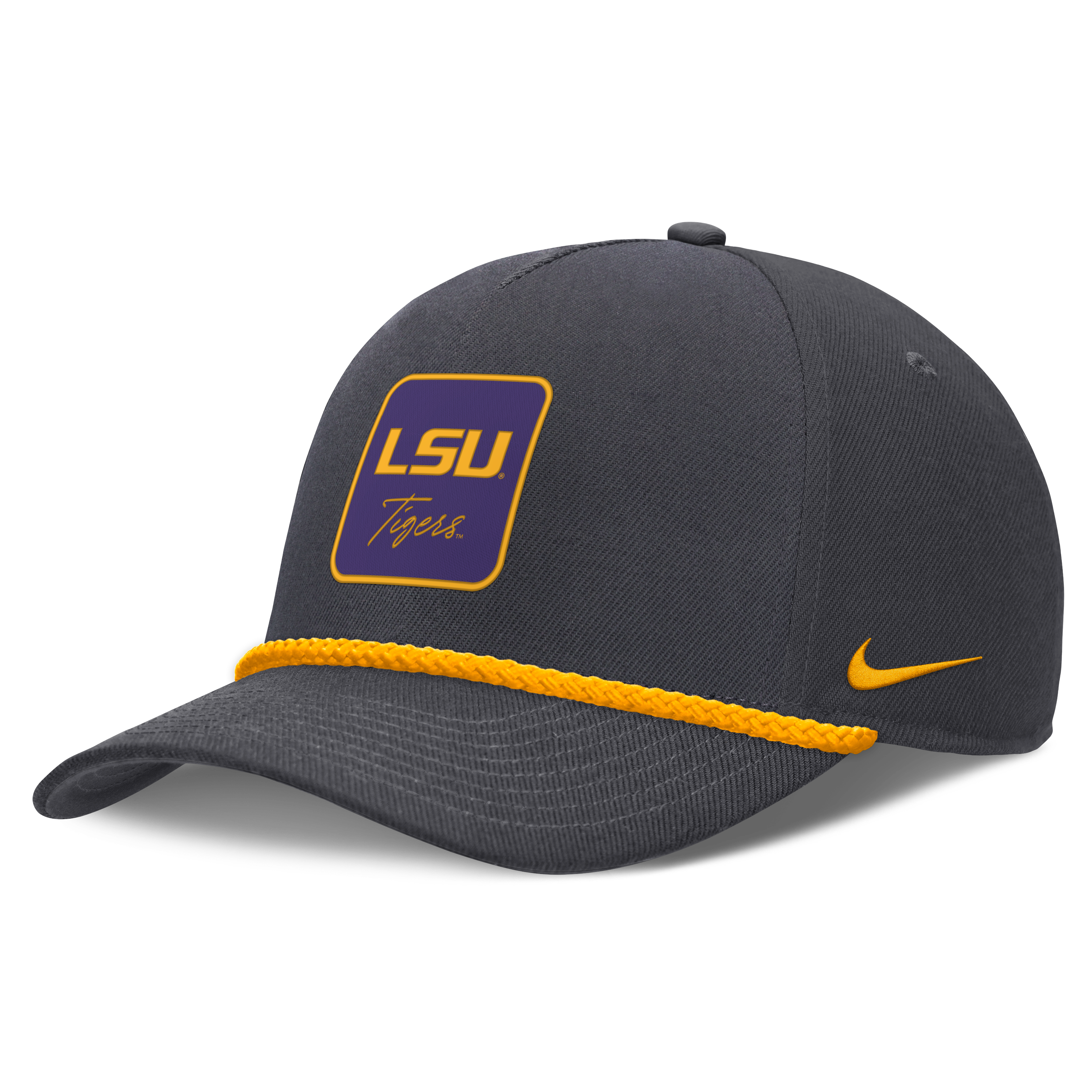 Casquette unisexe Nike anthracite LSU Tigers à inscription et taille ajustable