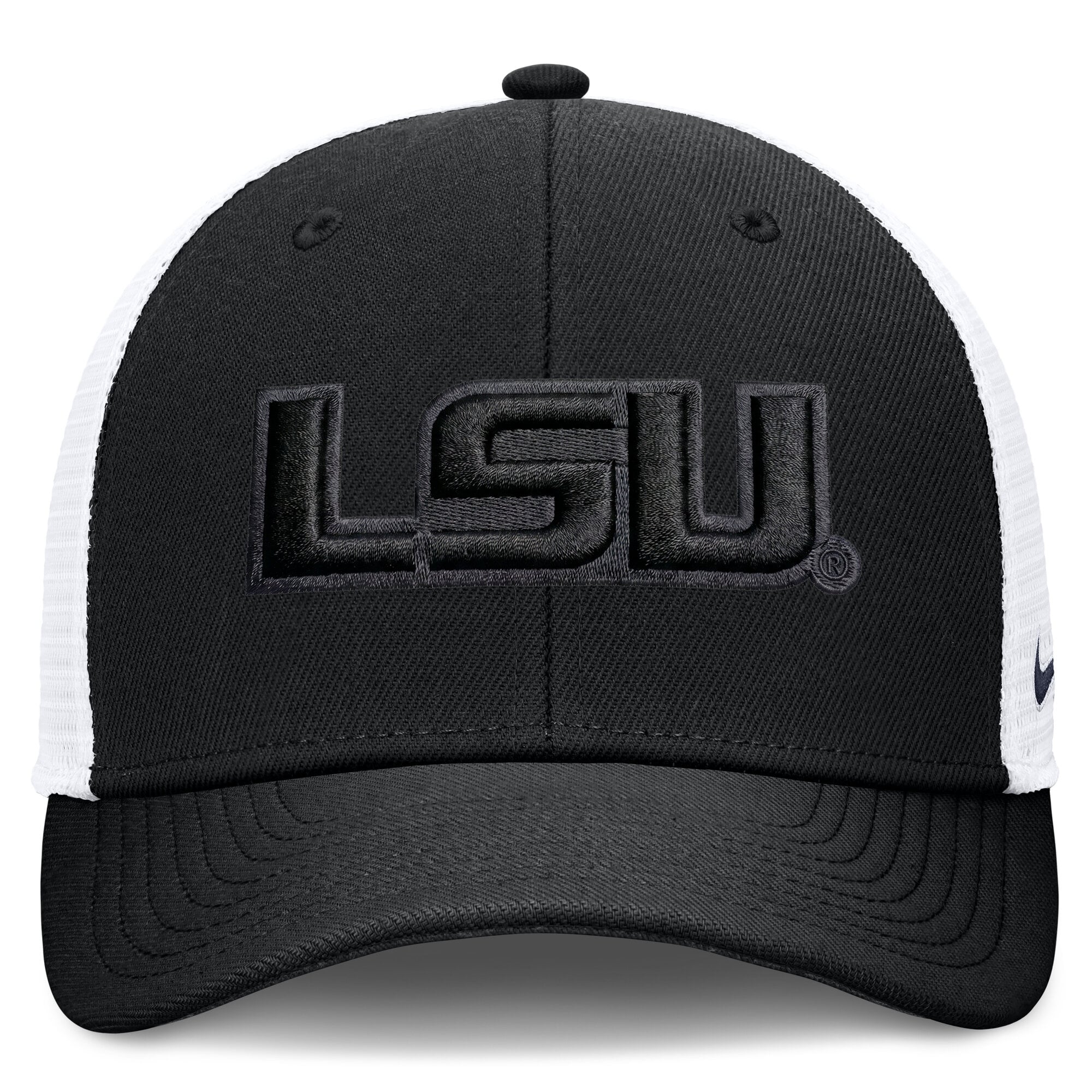 Casquette trucker unisexe Nike noire LSU Tigers Tonal Dri-FIT Rise ajustable