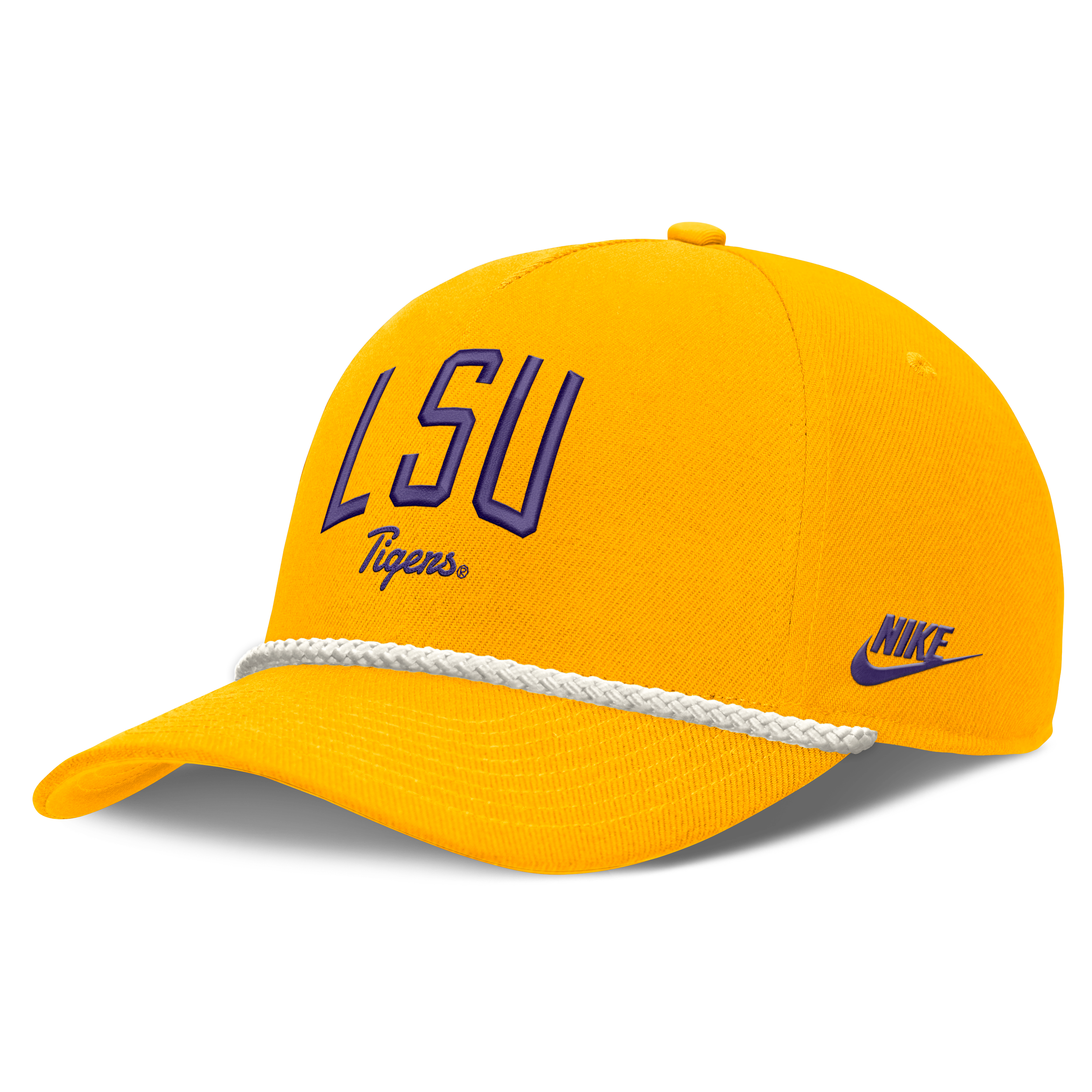 Casquette unisexe Nike Gold LSU Tigers Letter Rope Rise ajustable