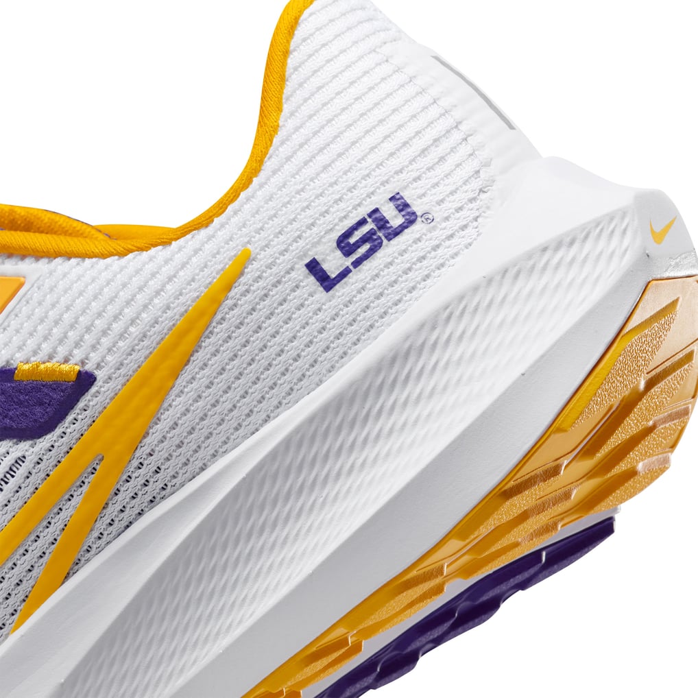 Unisex Nike White LSU Tigers Zoom Pegasus 40 Running Shoe