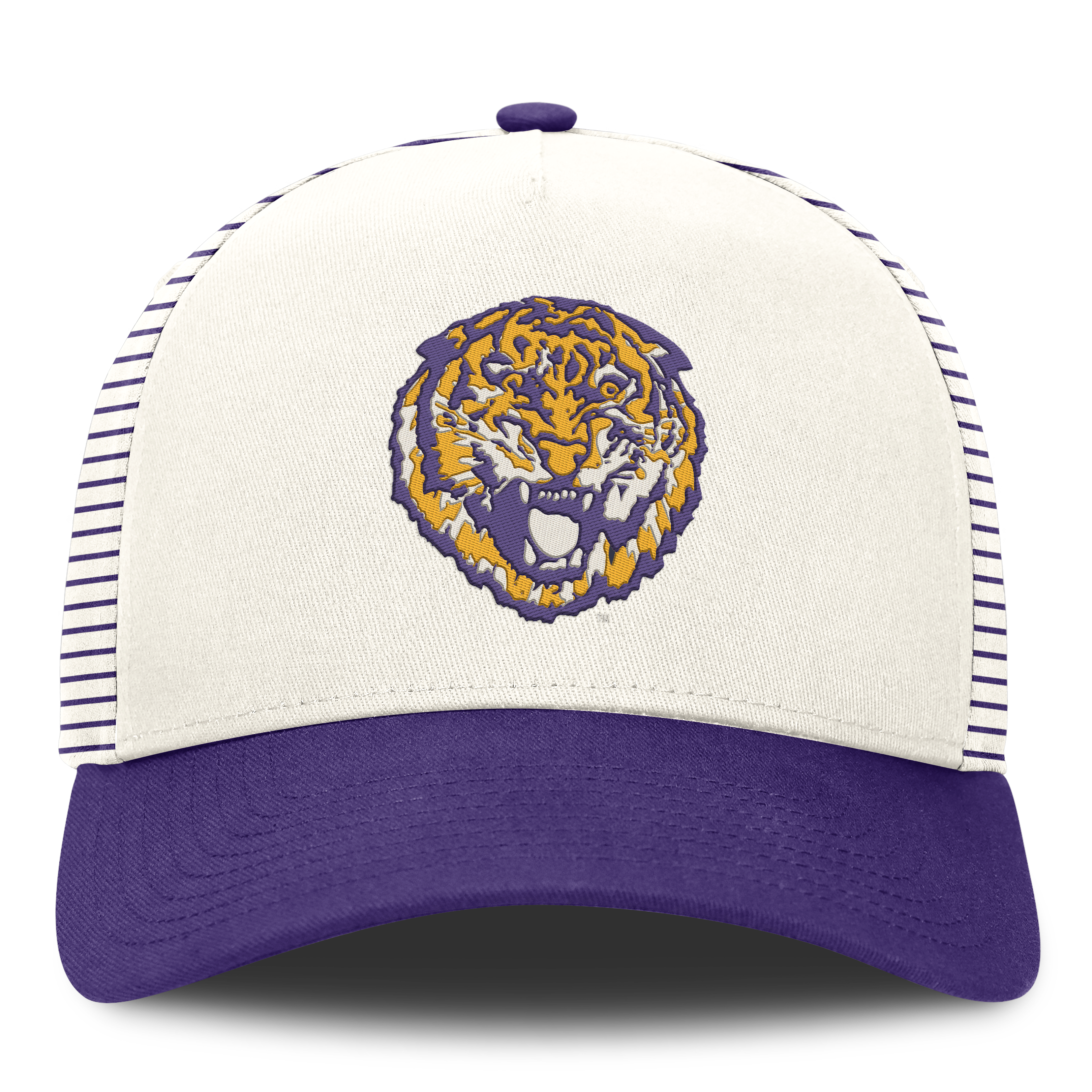 Casquette unisexe Nike blanche/violette LSU Tigers Vault à rayures et taille ajustable