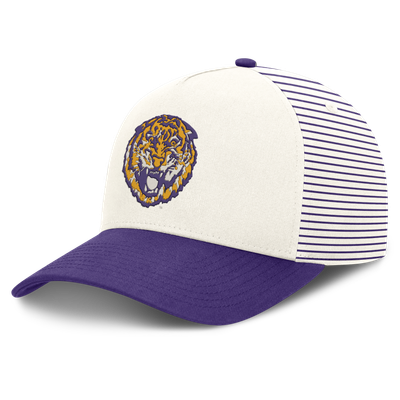 Casquette unisexe Nike Vault rayée à taille ajustable LSU Tigers - Blanc/Violet