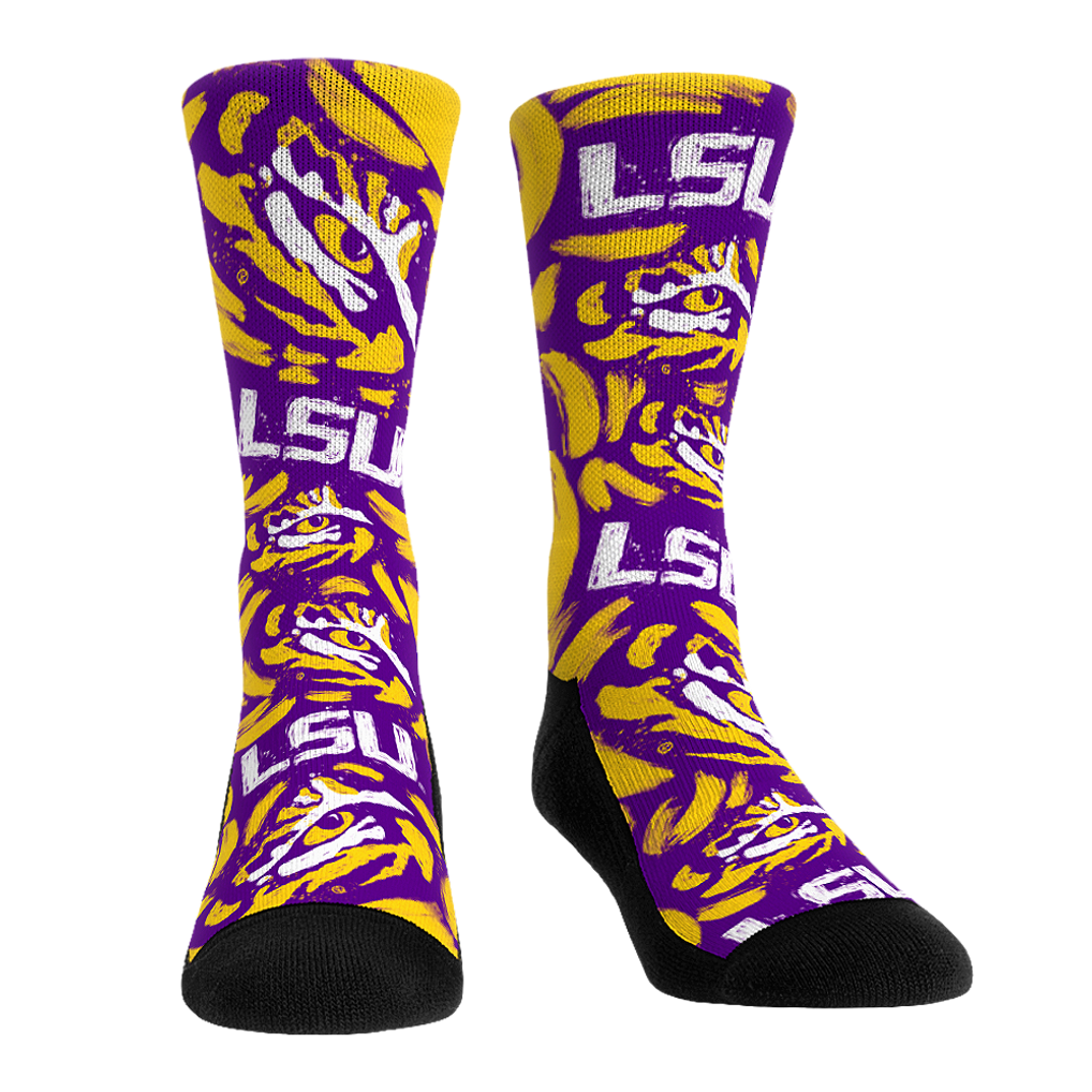 Unisex Rock Em Socks LSU Tigers Fan Favorite Three-Pack Crew Sock Set