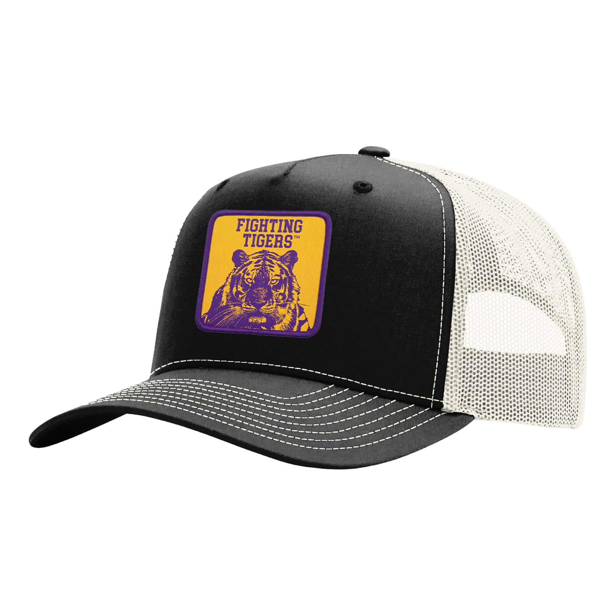 Casquette trucker unisexe Uscape Apparel noire à écusson Wild Side des LSU Tigers, ajustable