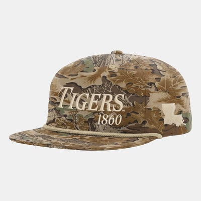 LSU Tigers Uscape Apparel Unisex Traditional Trail Golfer Adjustable Hat - Camo

