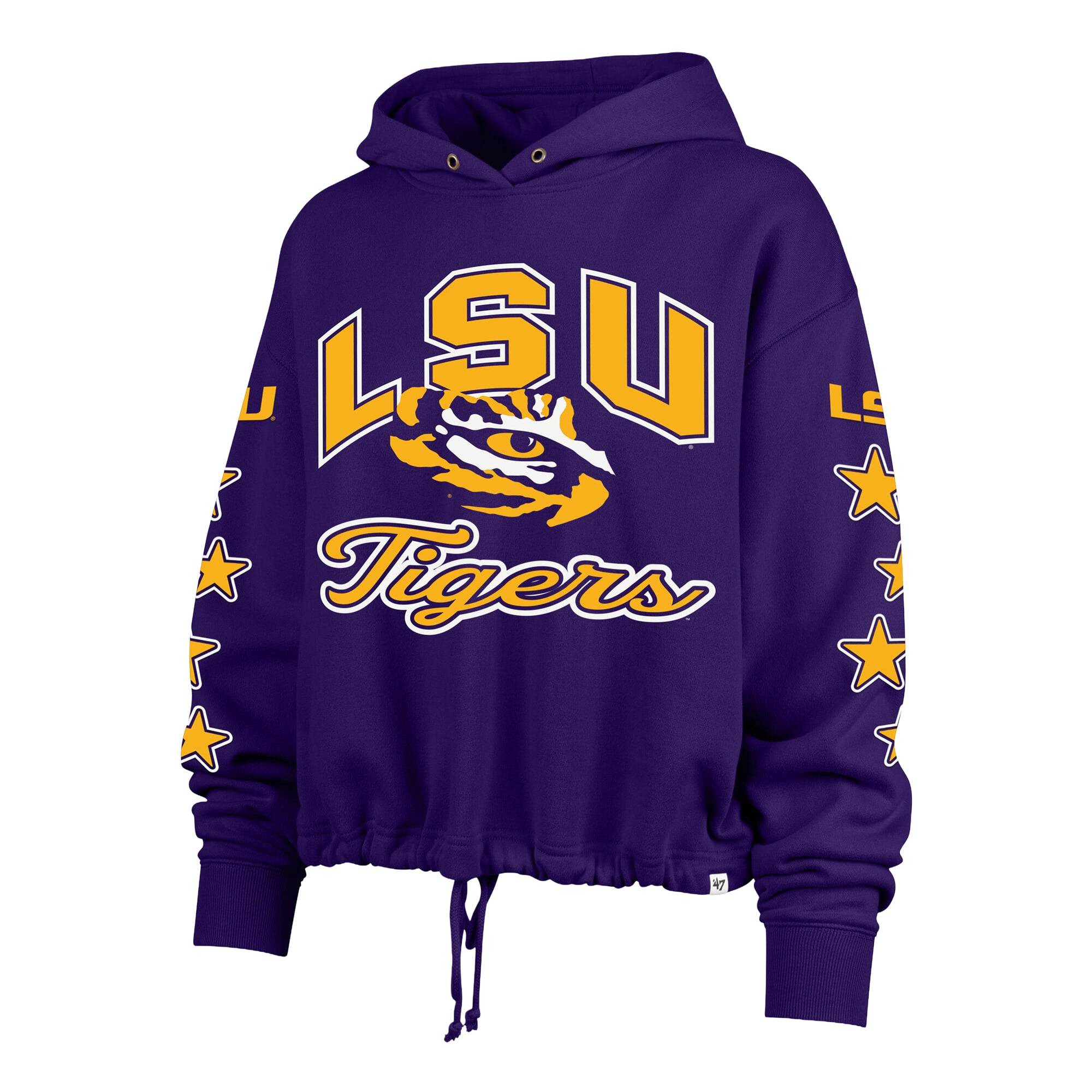 Women's '47  Purple LSU Tigers Starry Eyed Venice Pullover Hoodie