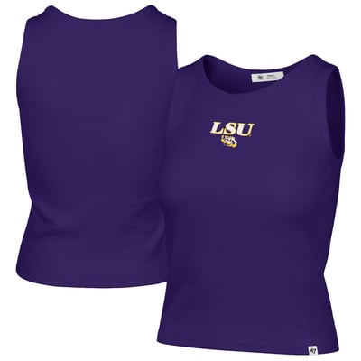 LSU Tigers '47 Women's Straight Cut Baby Rib Tank Top - Purple