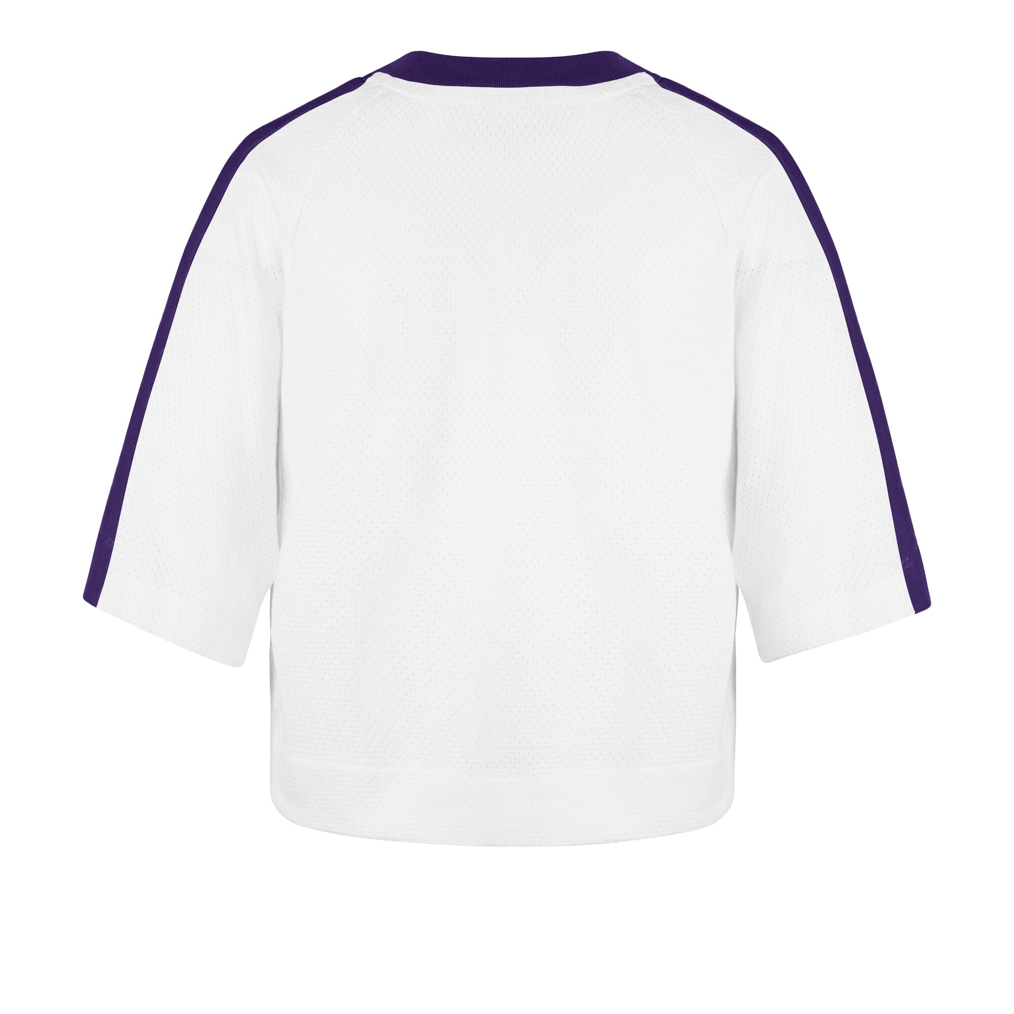 T-shirt raglan à col en V pour femme, modèle 47 blanc LSU Tigers.