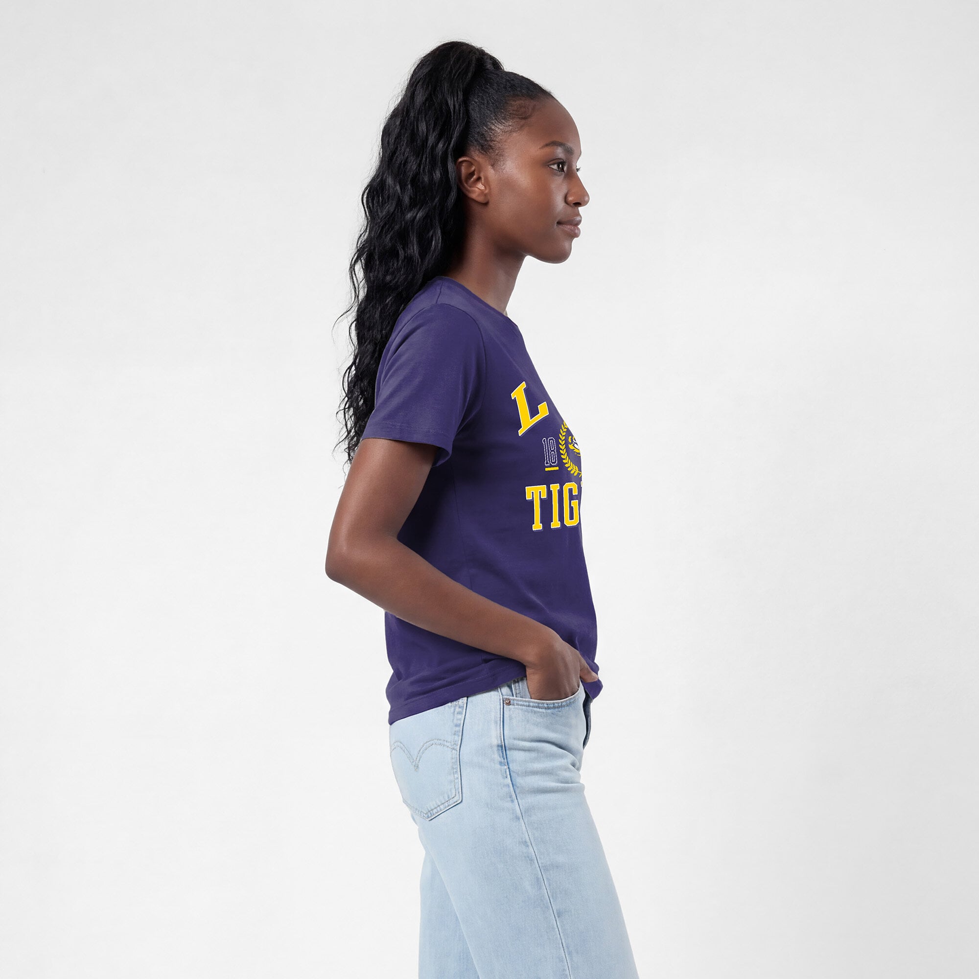 Women's Champion Purple LSU Tigers Lifestyle T-Shirt