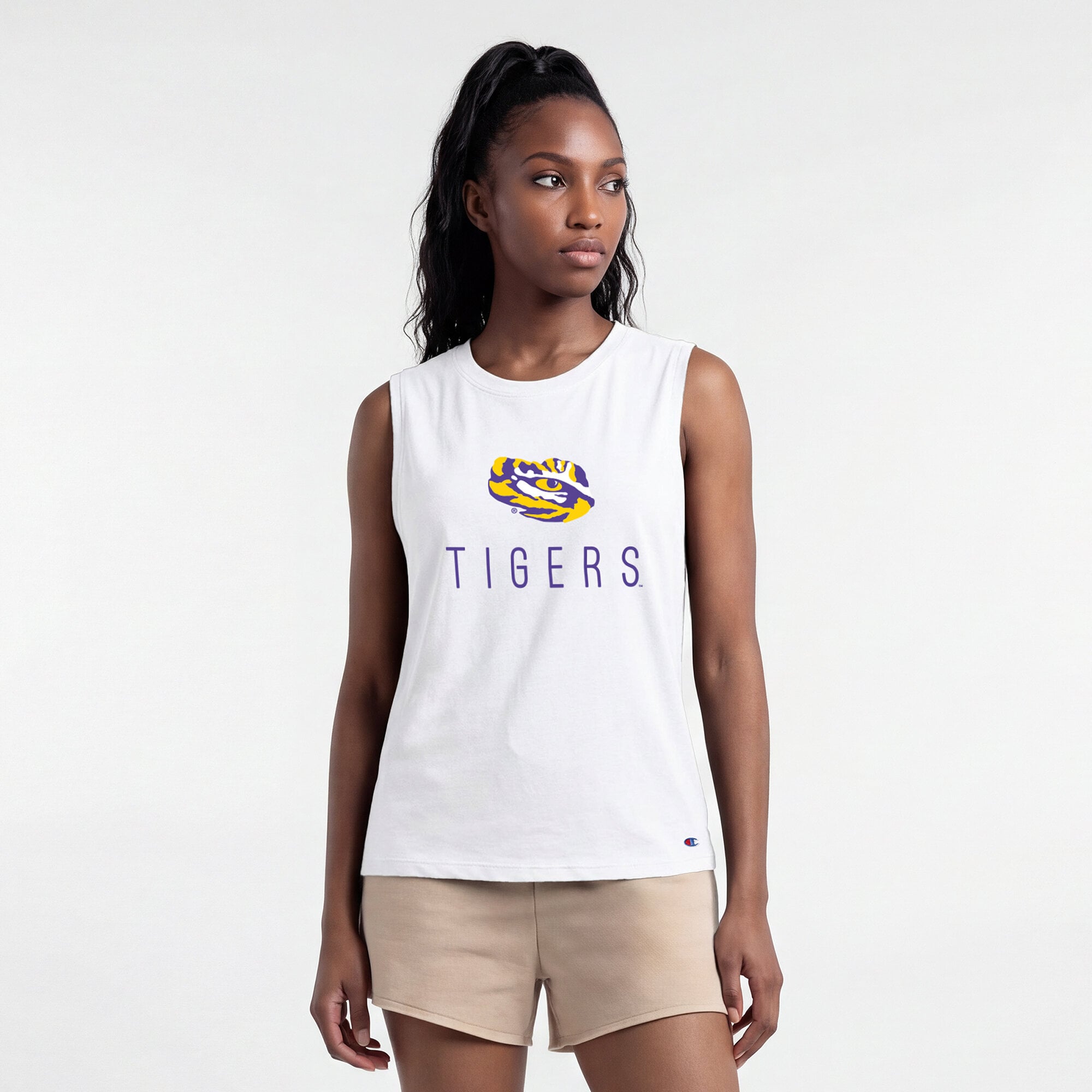 Débardeur blanc Champion LSU Tigers Lifestyle pour femmes