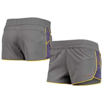 Short doublé Pamela pour femme LSU Tigers Colosseum - Gris/Violet