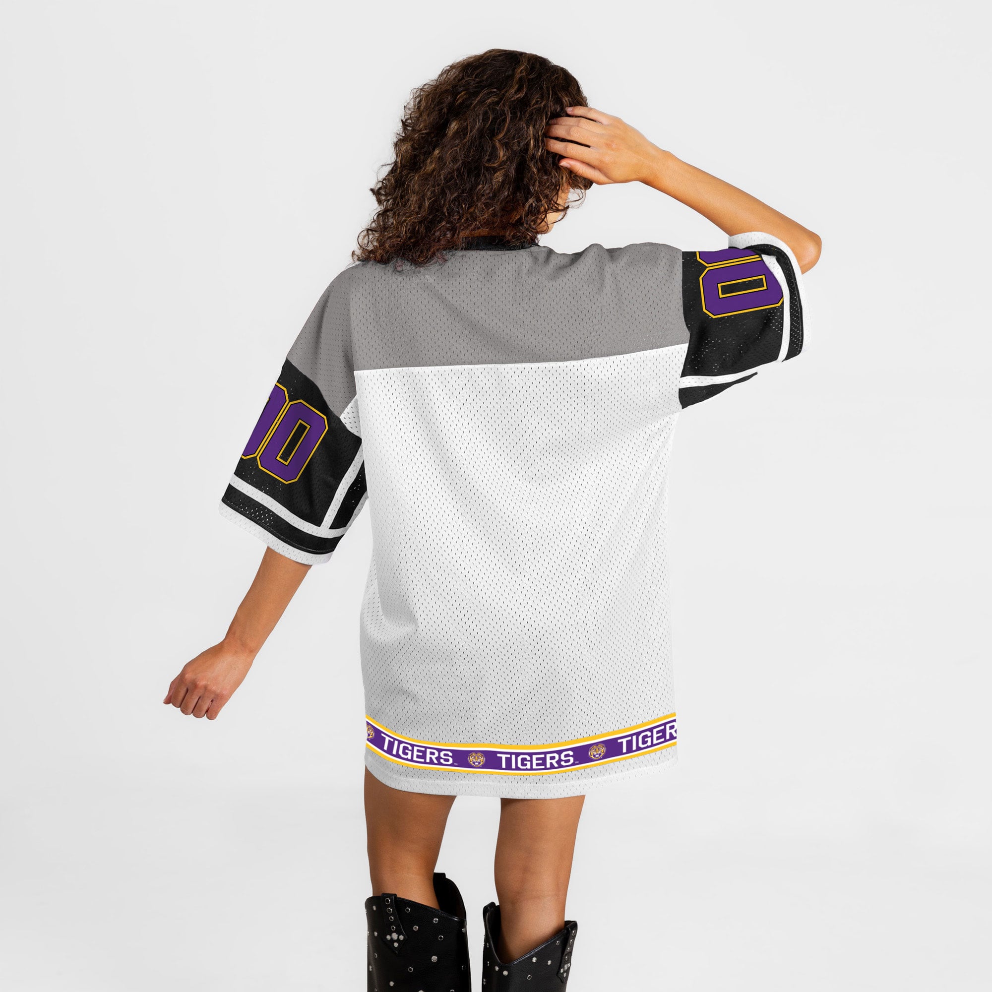 Robe-maillot Hustle Mode blanche LSU Tigers pour femme, collection Gameday Couture