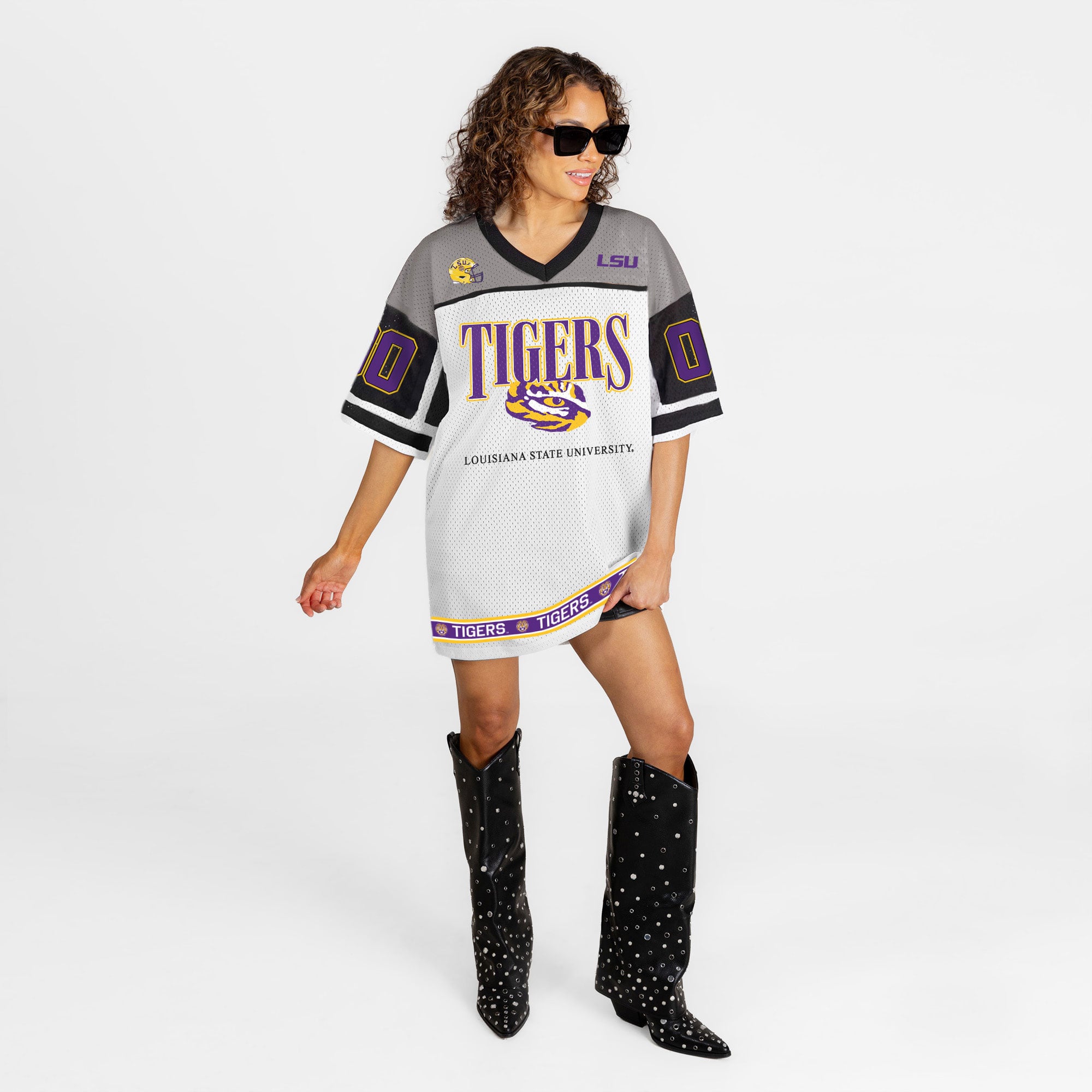 Robe-maillot Hustle Mode blanche LSU Tigers pour femme, collection Gameday Couture